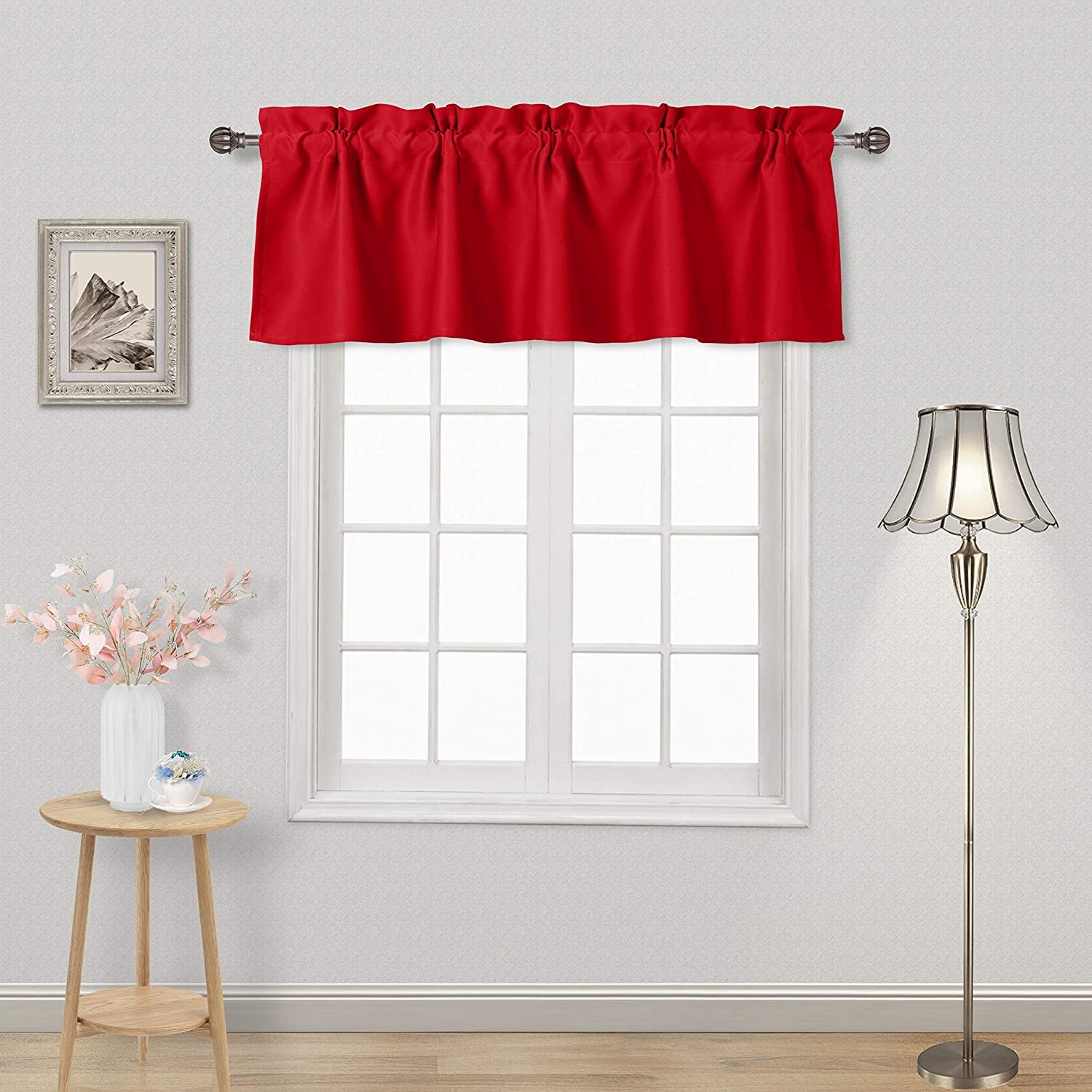 DWCN Blackout Valance Curtains for Kitchen, 1 Panel