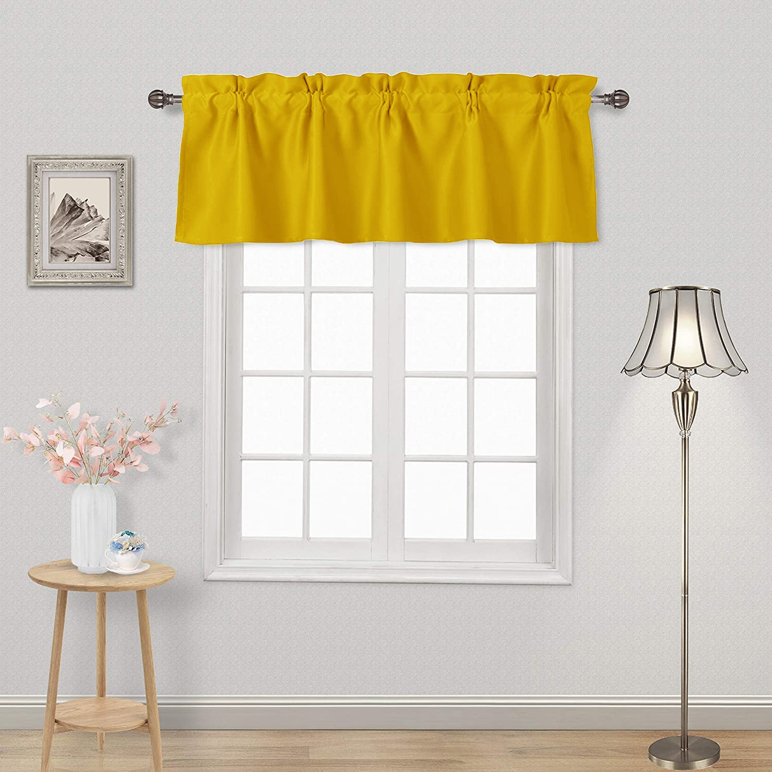 DWCN Blackout Valance Curtains for Kitchen, 1 Panel
