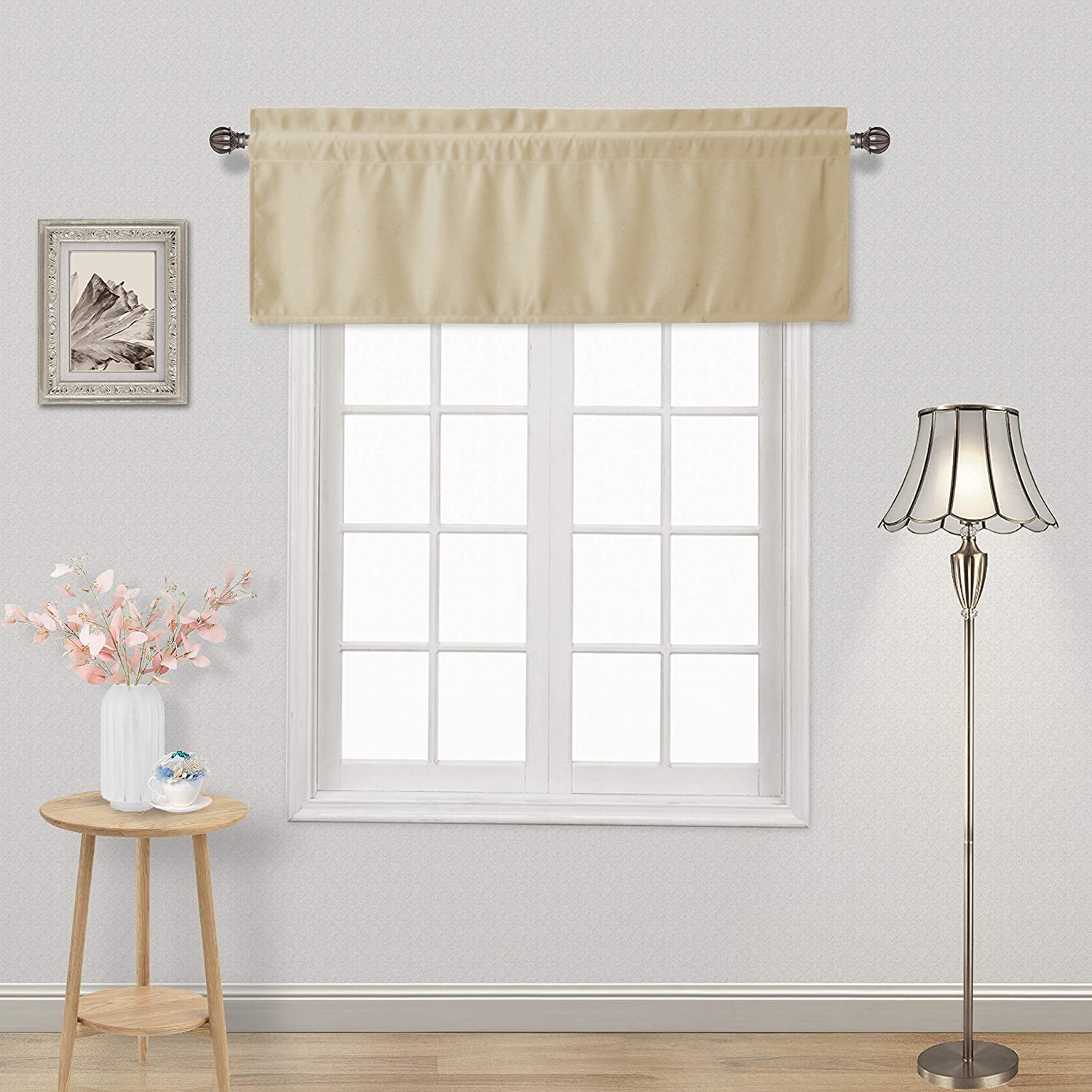 DWCN Blackout Valance Curtains for Kitchen, 1 Panel