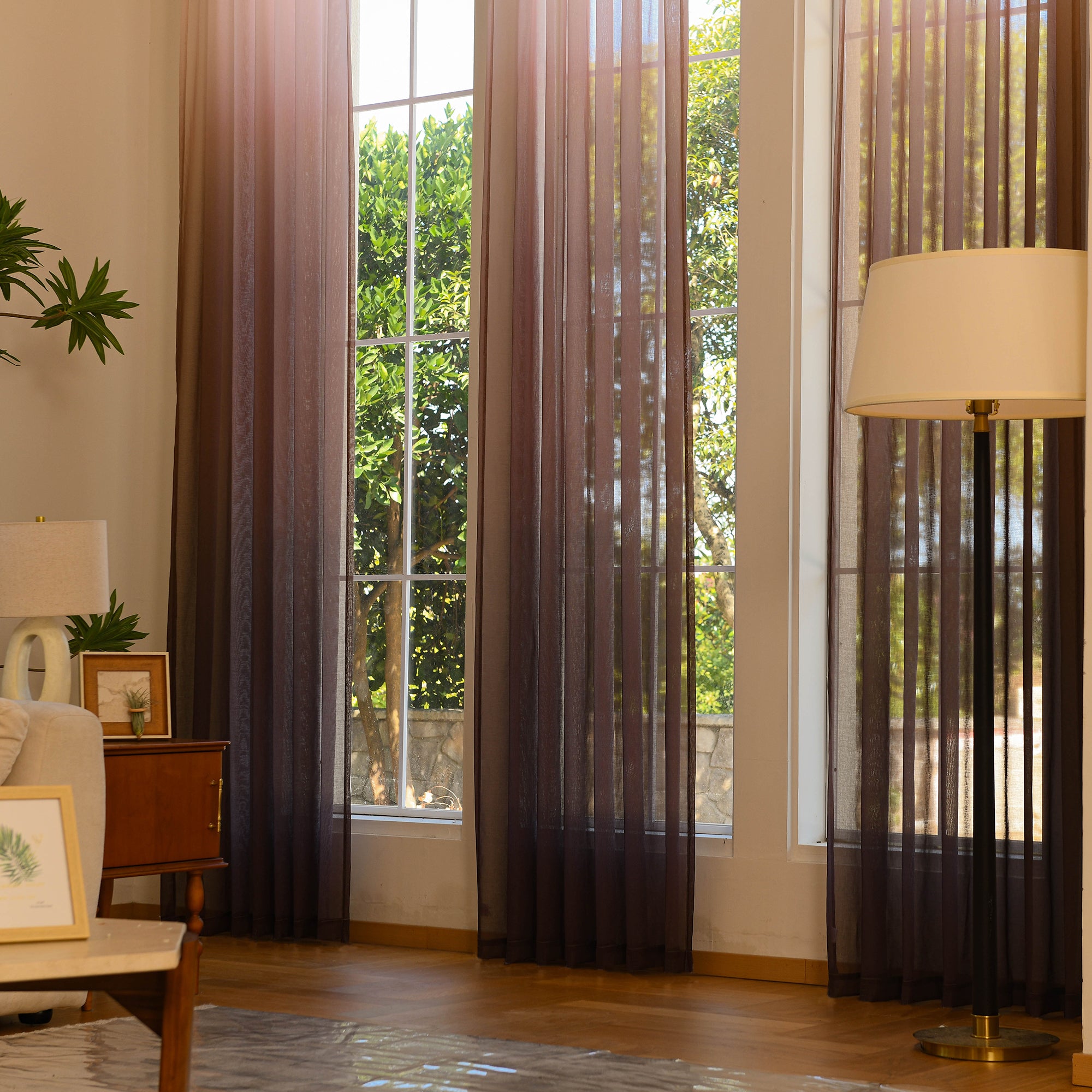 Custom Curtains: Vertical Ombre Sheer Curtain, Set of 2 Panels