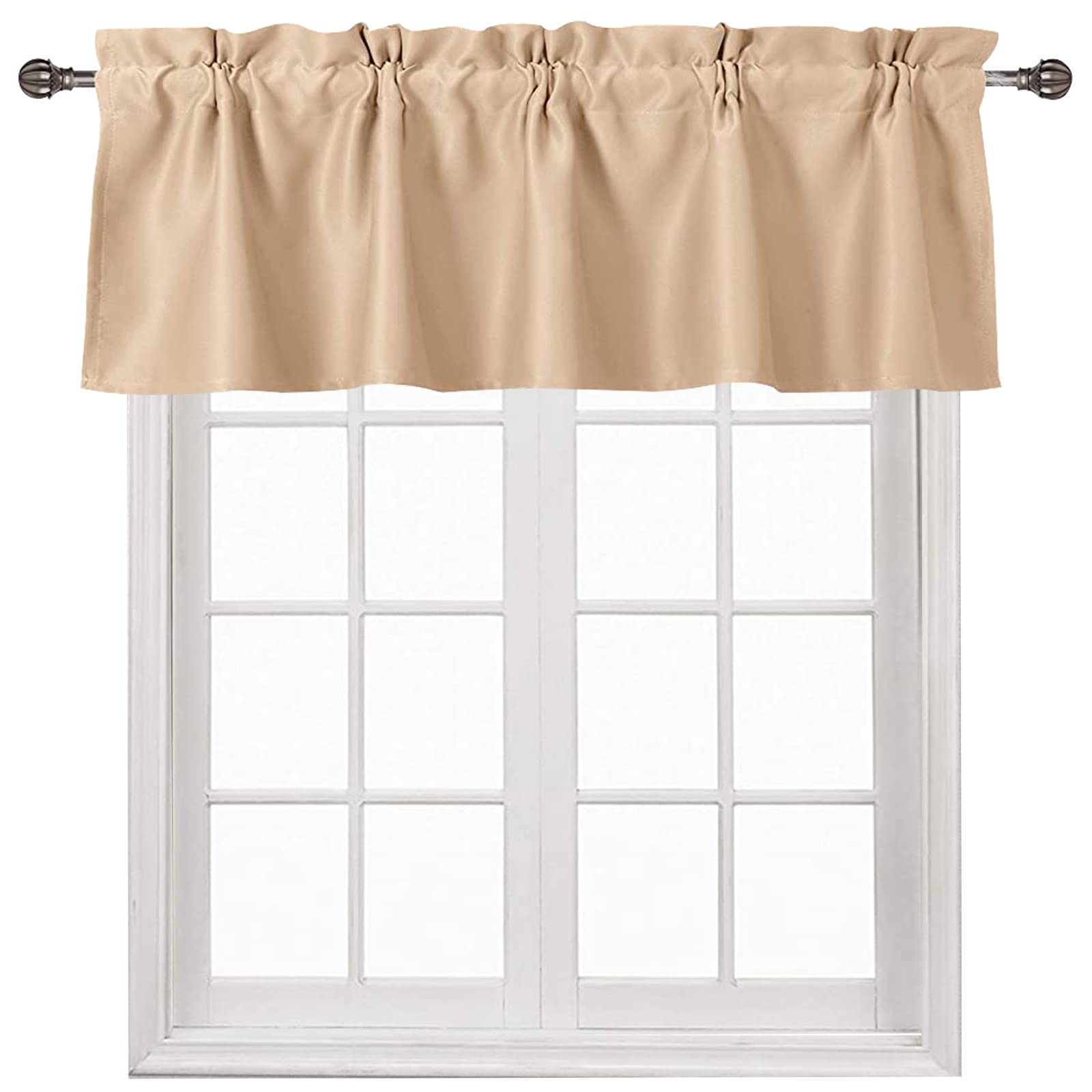 DWCN Blackout Valance Curtains for Kitchen, 1 Panel