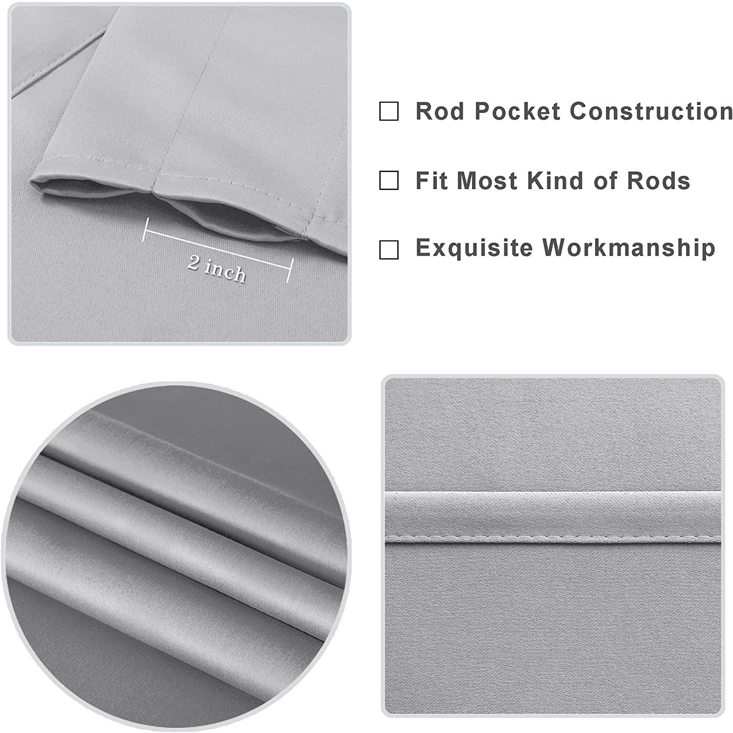 DWCN Blackout Valance Curtains for Kitchen, 1 Panel