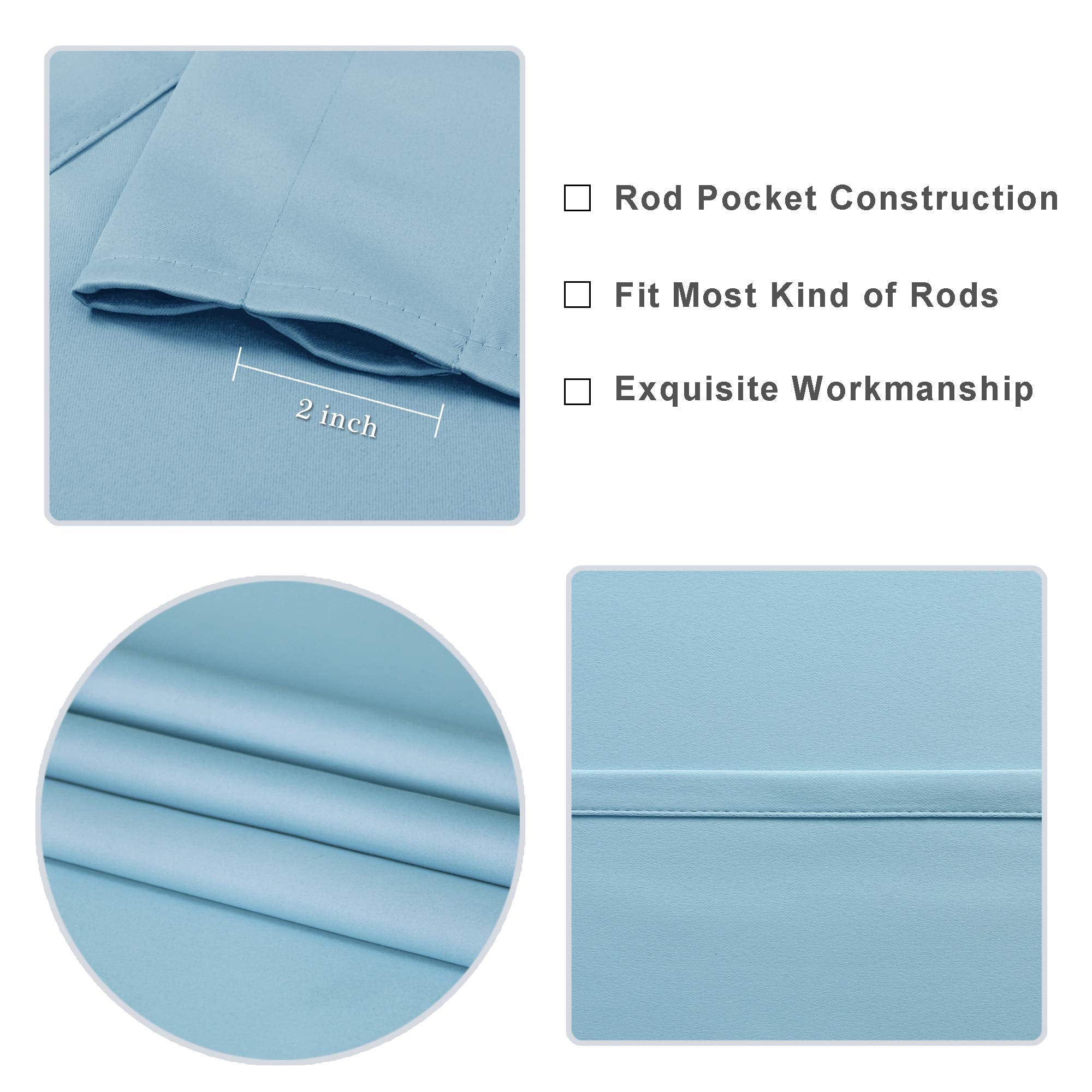 DWCN Blackout Valance Curtains for Kitchen, 1 Panel