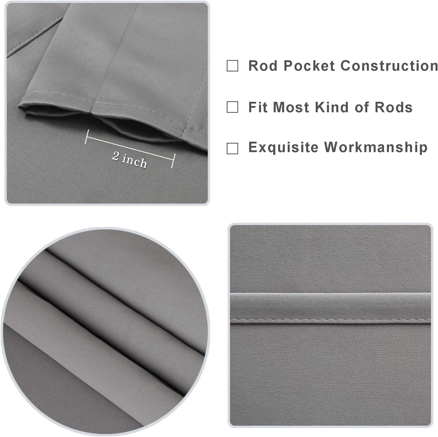 DWCN Blackout Valance Curtains for Kitchen, 1 Panel