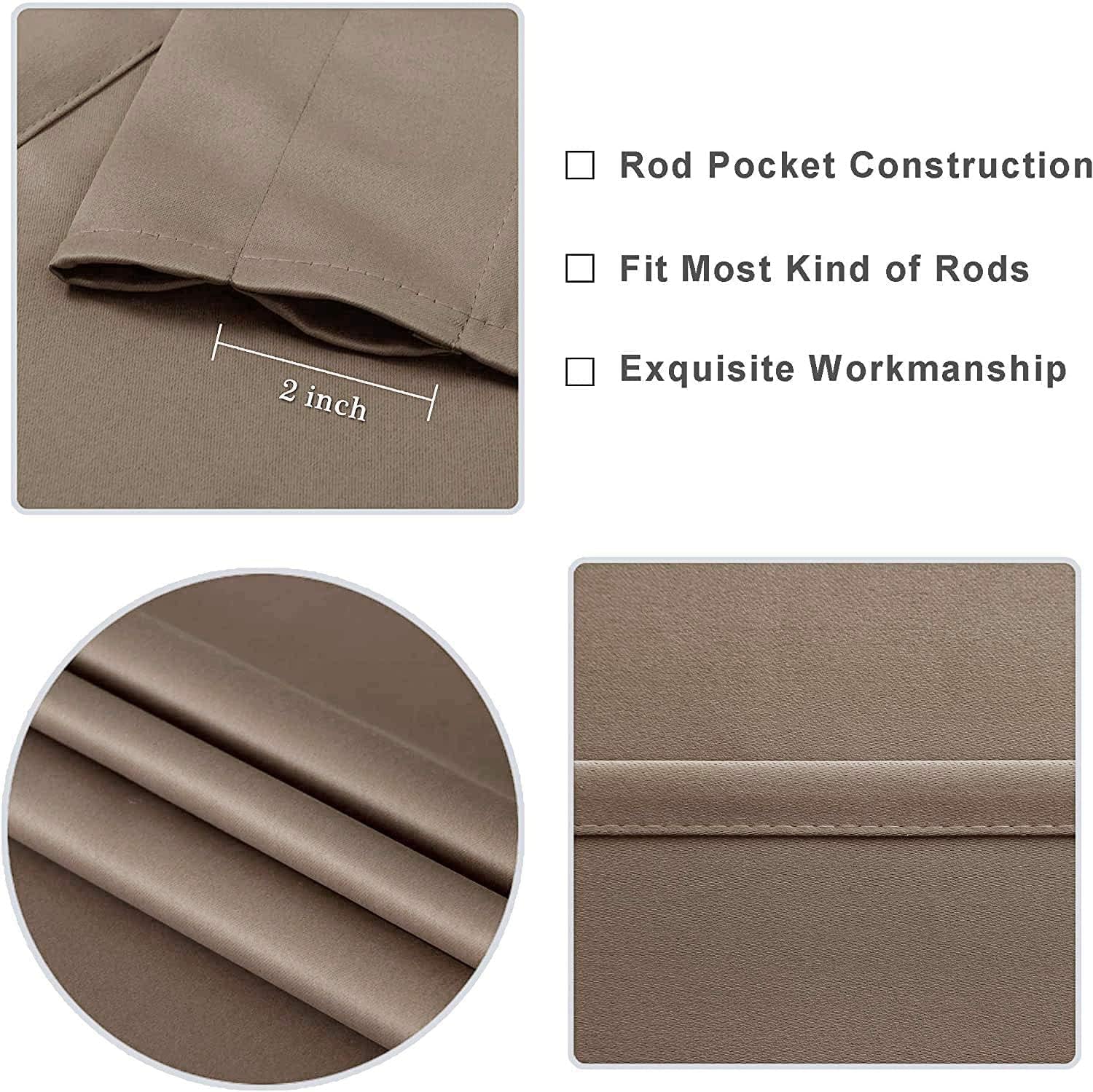 DWCN Blackout Valance Curtains for Kitchen, 1 Panel