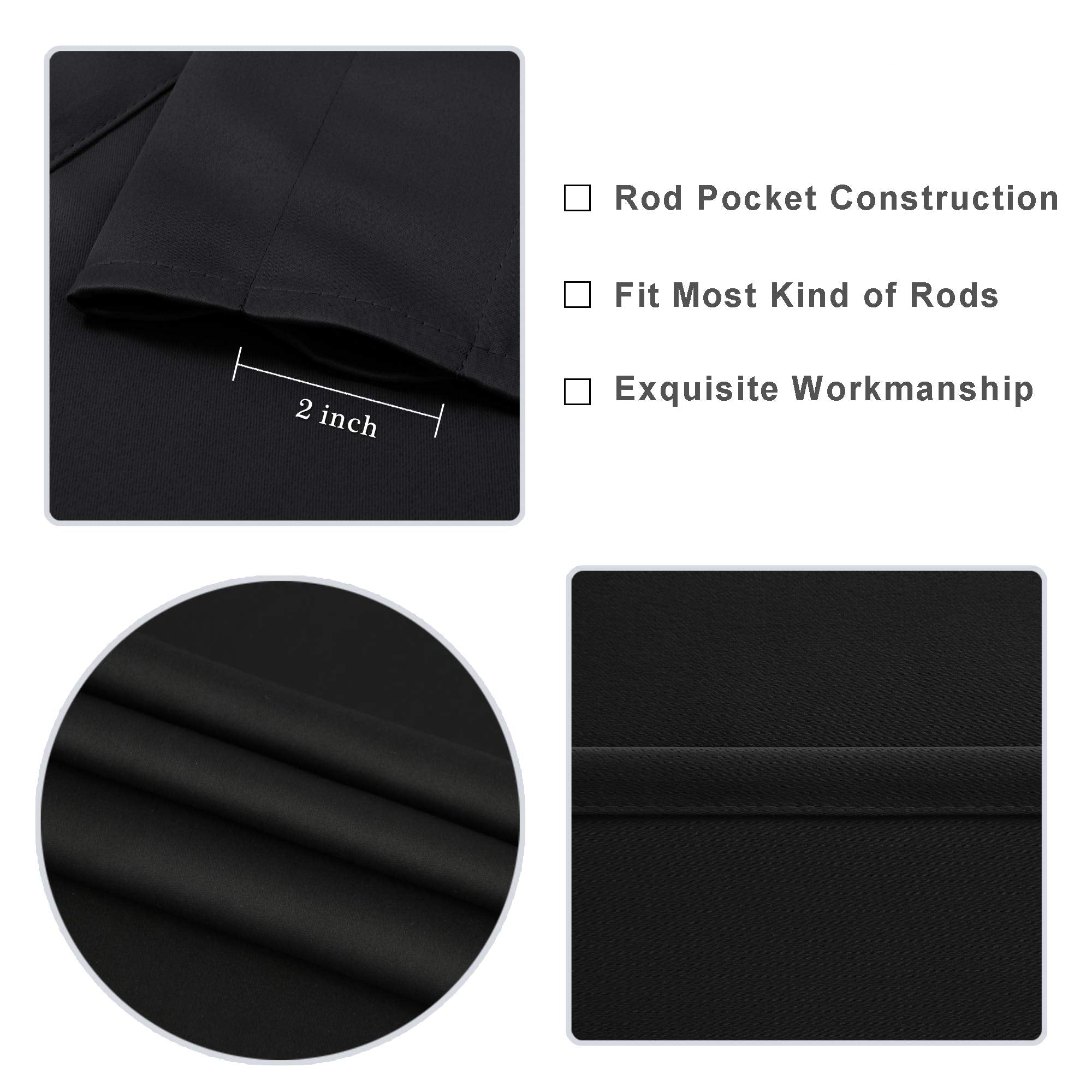 DWCN Blackout Valance Curtains for Kitchen, 1 Panel