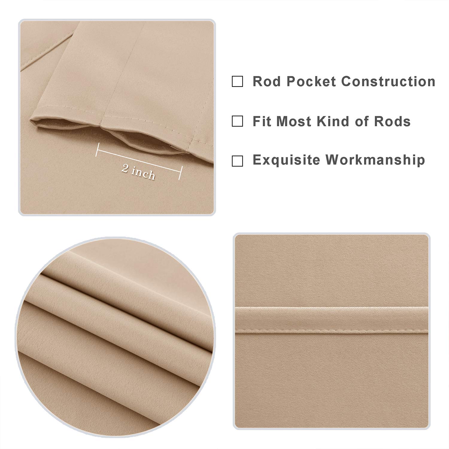 DWCN Blackout Valance Curtains for Kitchen, 1 Panel
