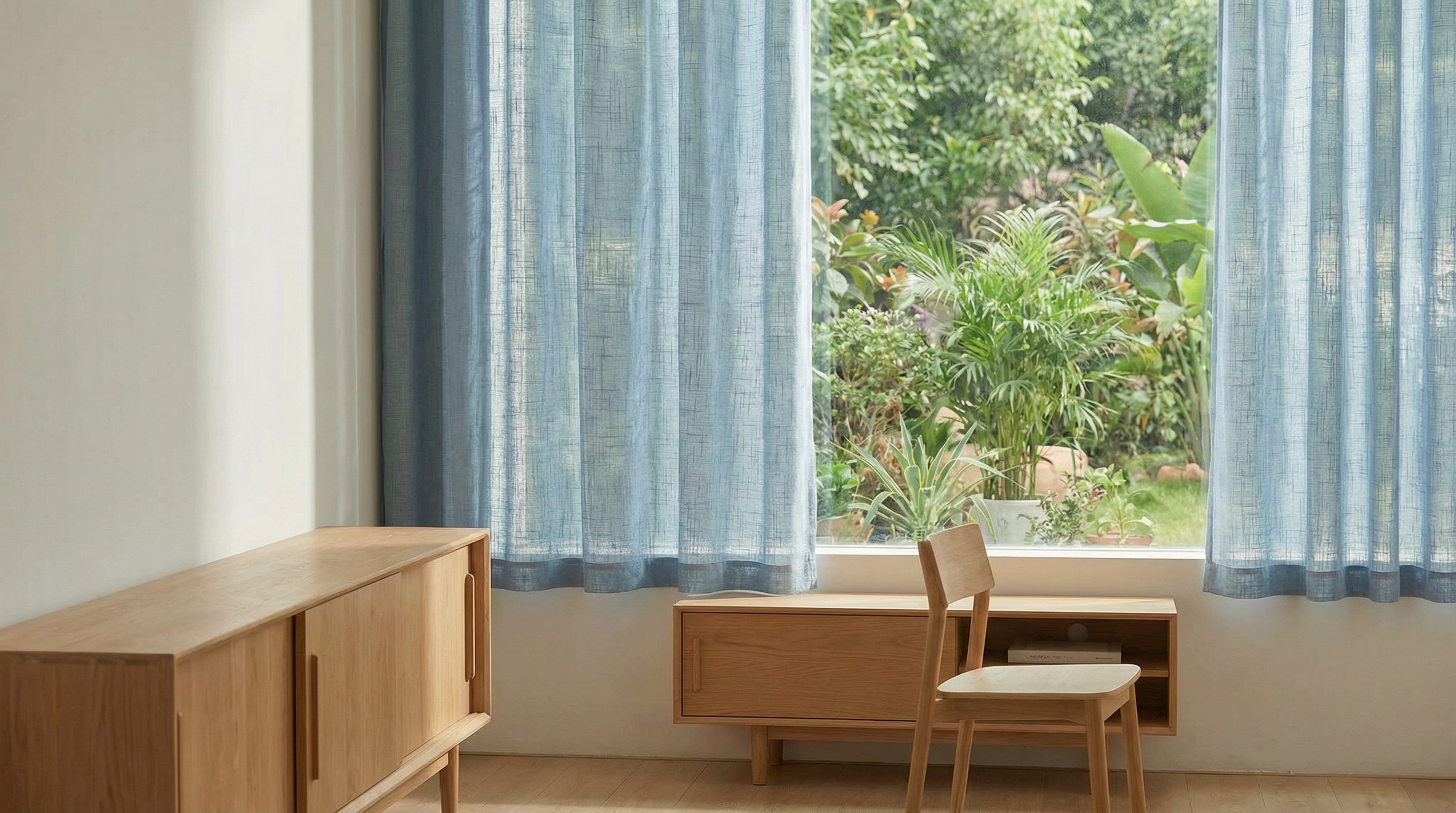 DWCN linen blackout curtains in elegant room