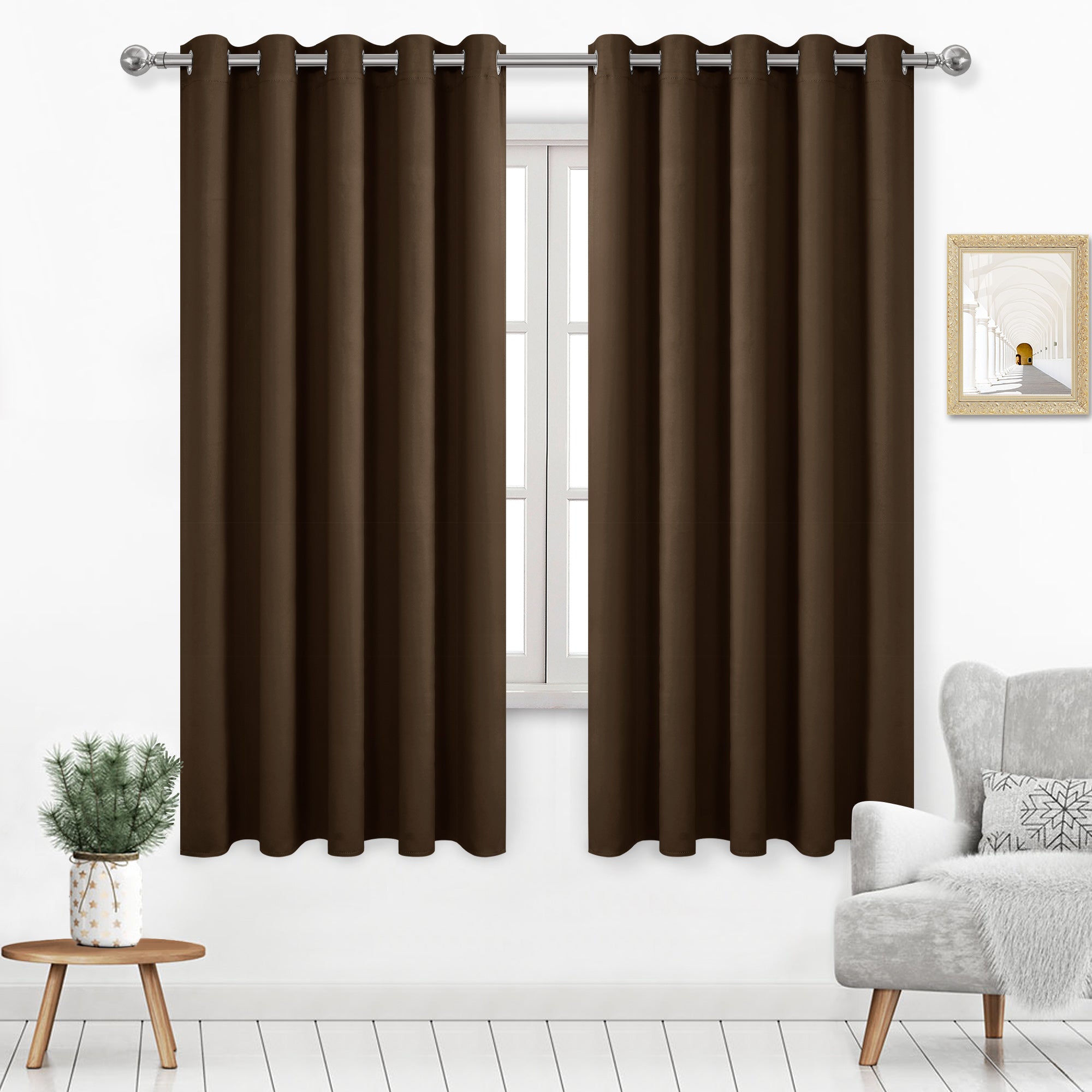 Grommet Blackout Curtains, Set of 2 Panels