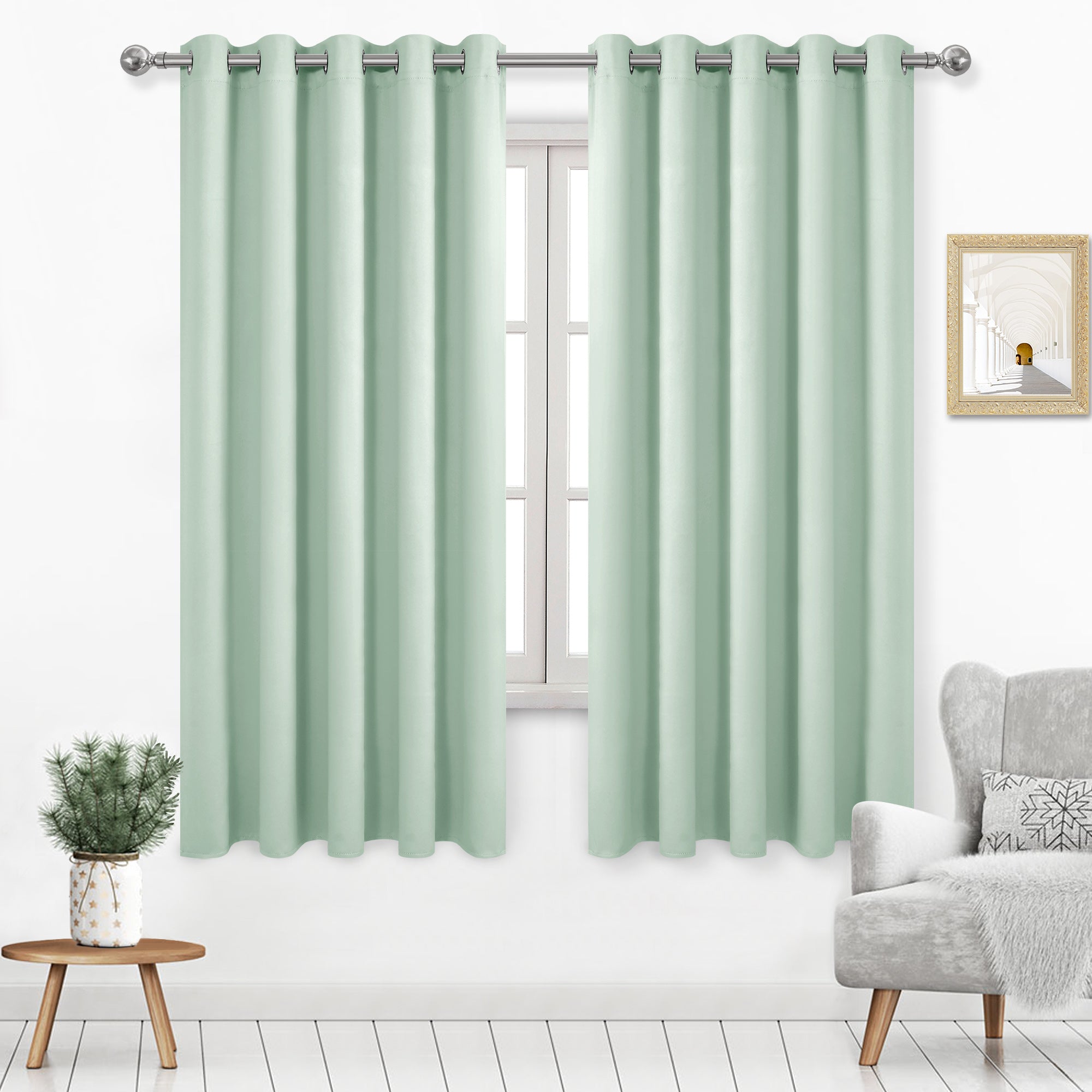 Grommet Blackout Curtains, Set of 2 Panels