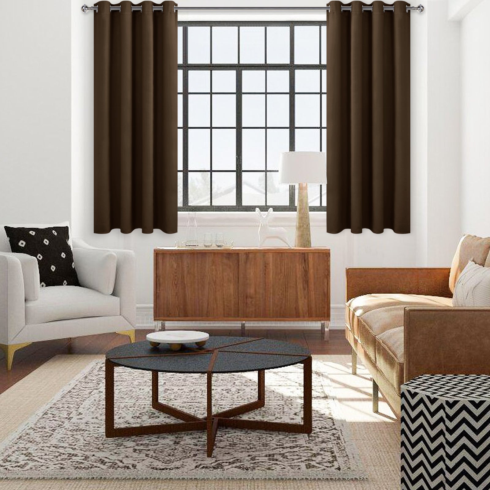 Grommet Blackout Curtains, Set of 2 Panels