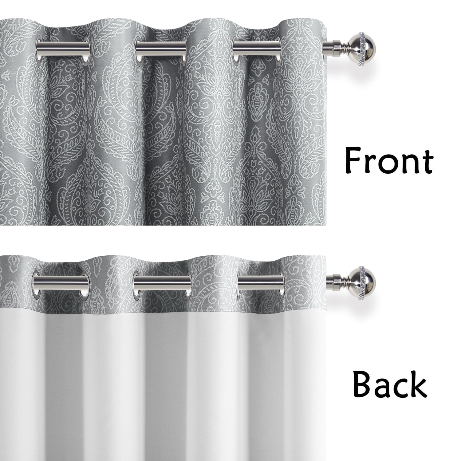 4pcs/SET Curtains - 2pcs Ombre Blackout Curtains And 2pcs Semi Sheer Curtains