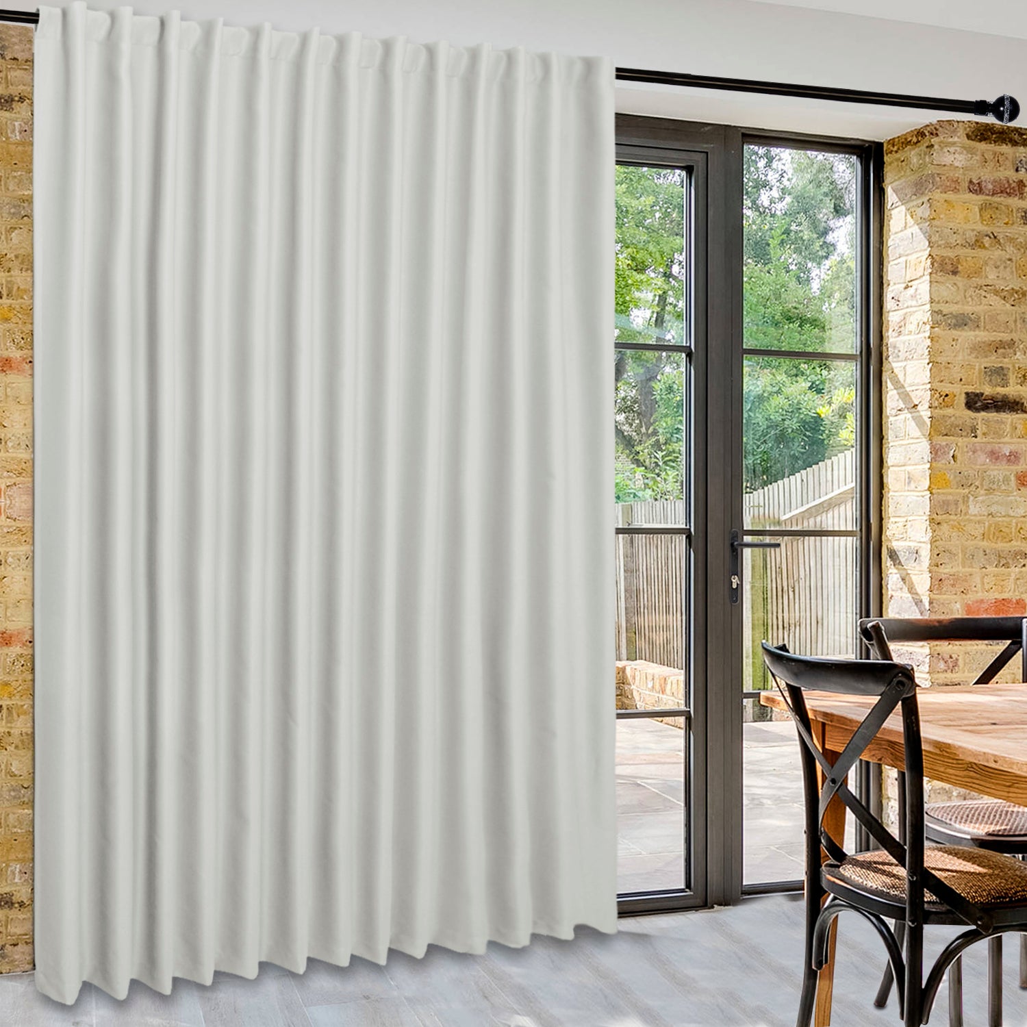 DWCN White Blackout curtain i for bedroom or patio.