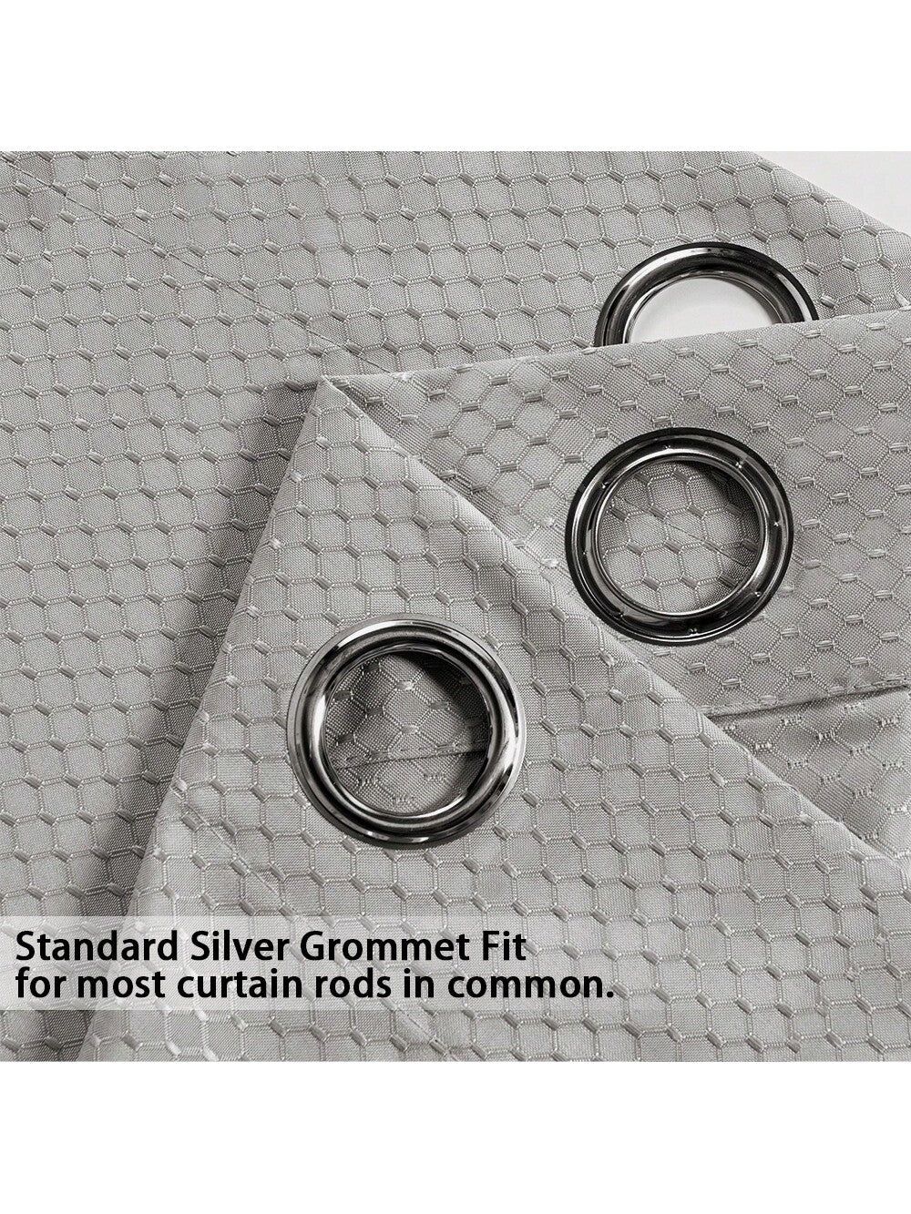 DWCN 2 Panels Geometric Grid Waterproof Outdoor Curtains