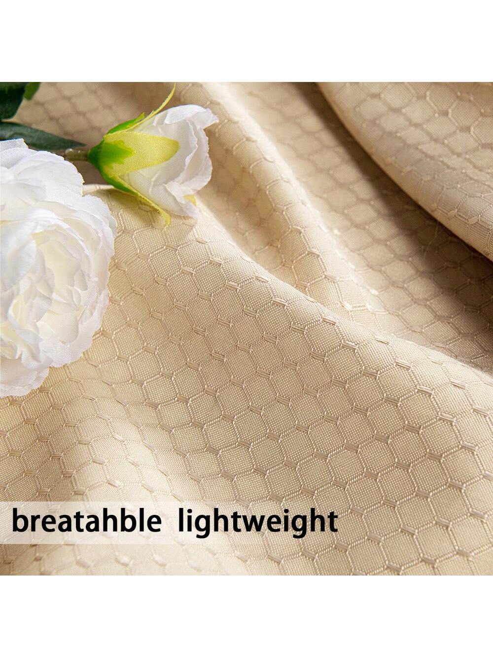 DWCN 2 Panels Geometric Grid Waterproof Outdoor Curtains