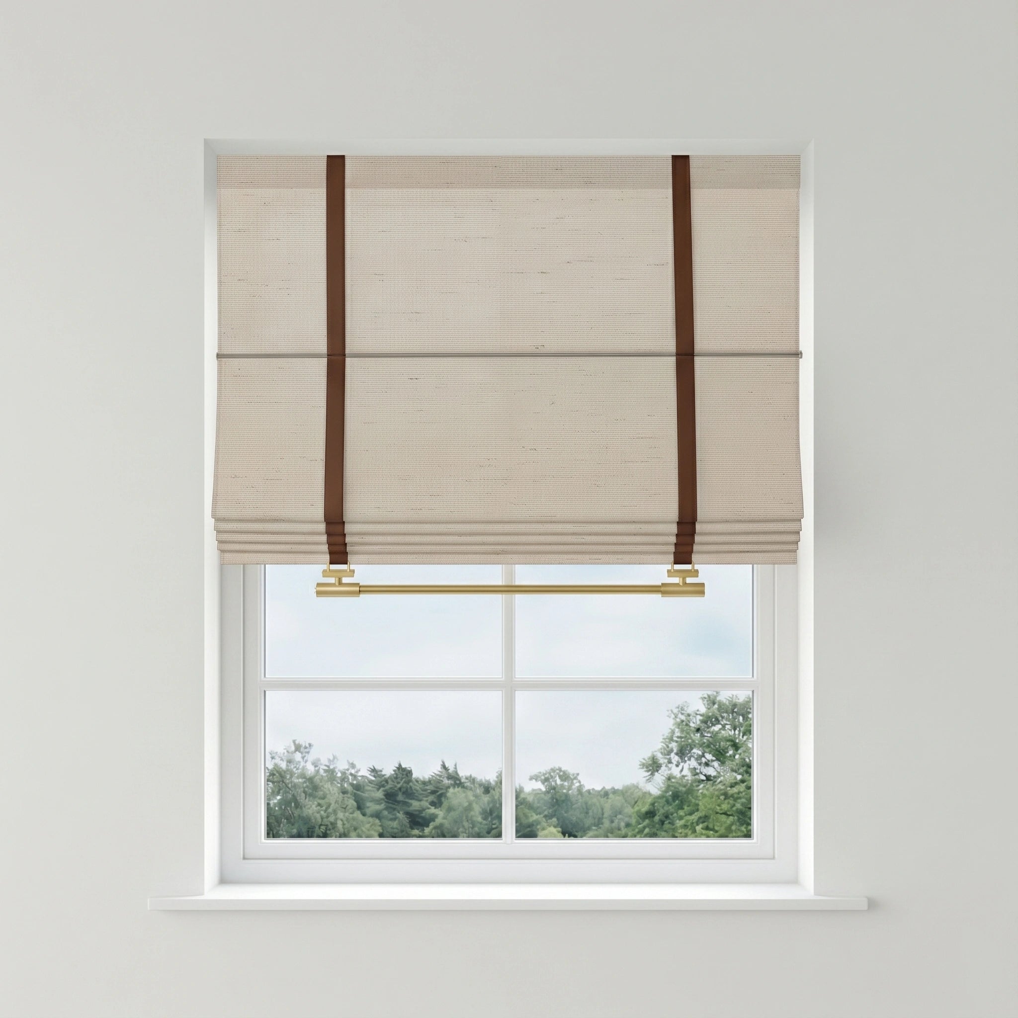 Seraphina Custom Linen Roman Shades