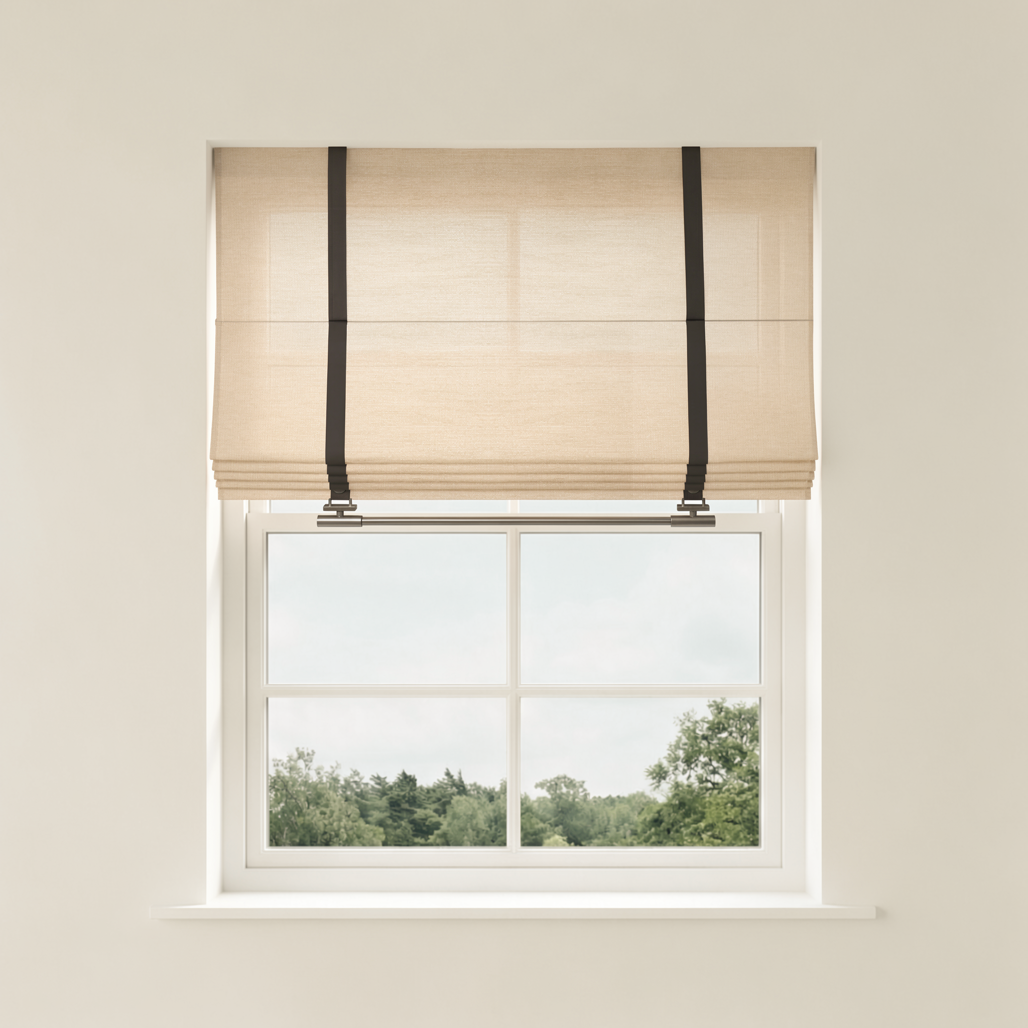 Freya Custom Linen Roman Shades