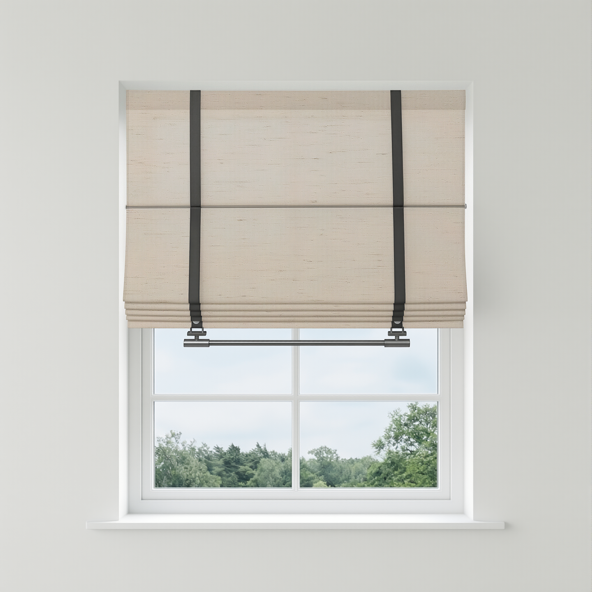 Seraphina Custom Linen Roman Shades