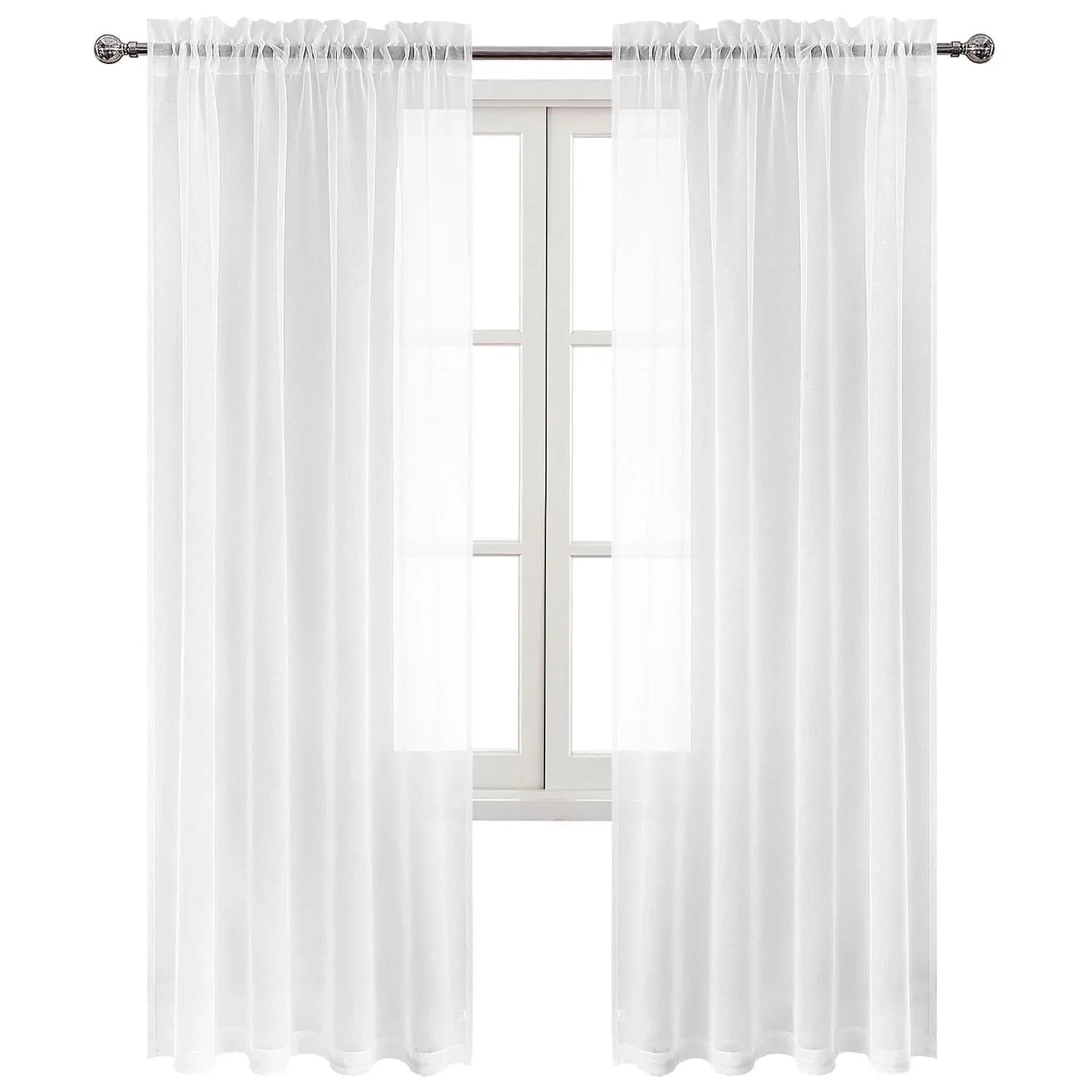 DWCN Rod Pocket Sheer Curtains - DWCN Official
