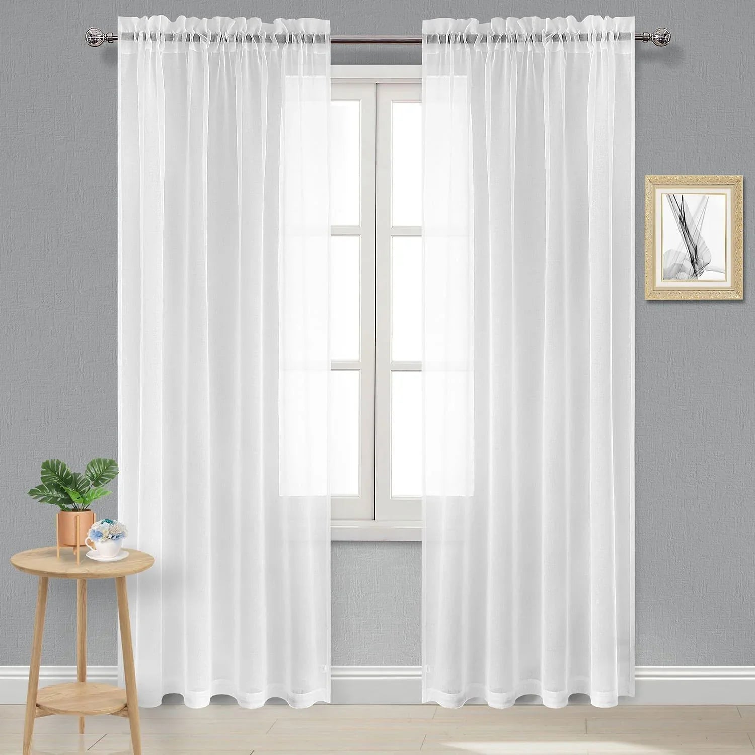 DWCN Rod Pocket Sheer Curtains - DWCN Official
