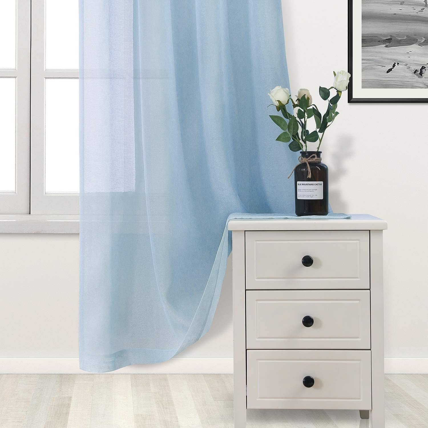 DWCN Faux Linen Sheer Curtains - DWCN Official