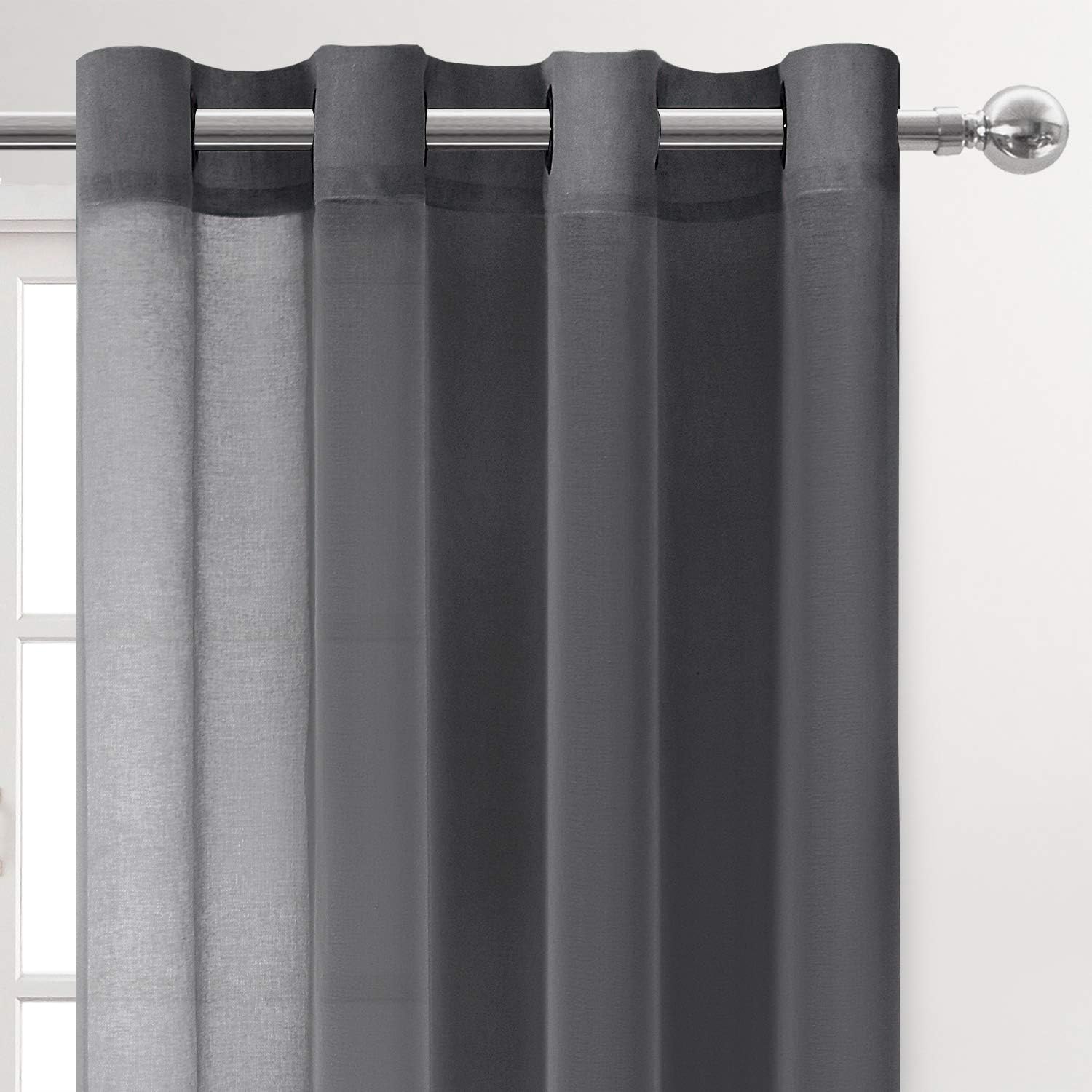 DWCN Faux Linen Sheer Curtains - DWCN Official