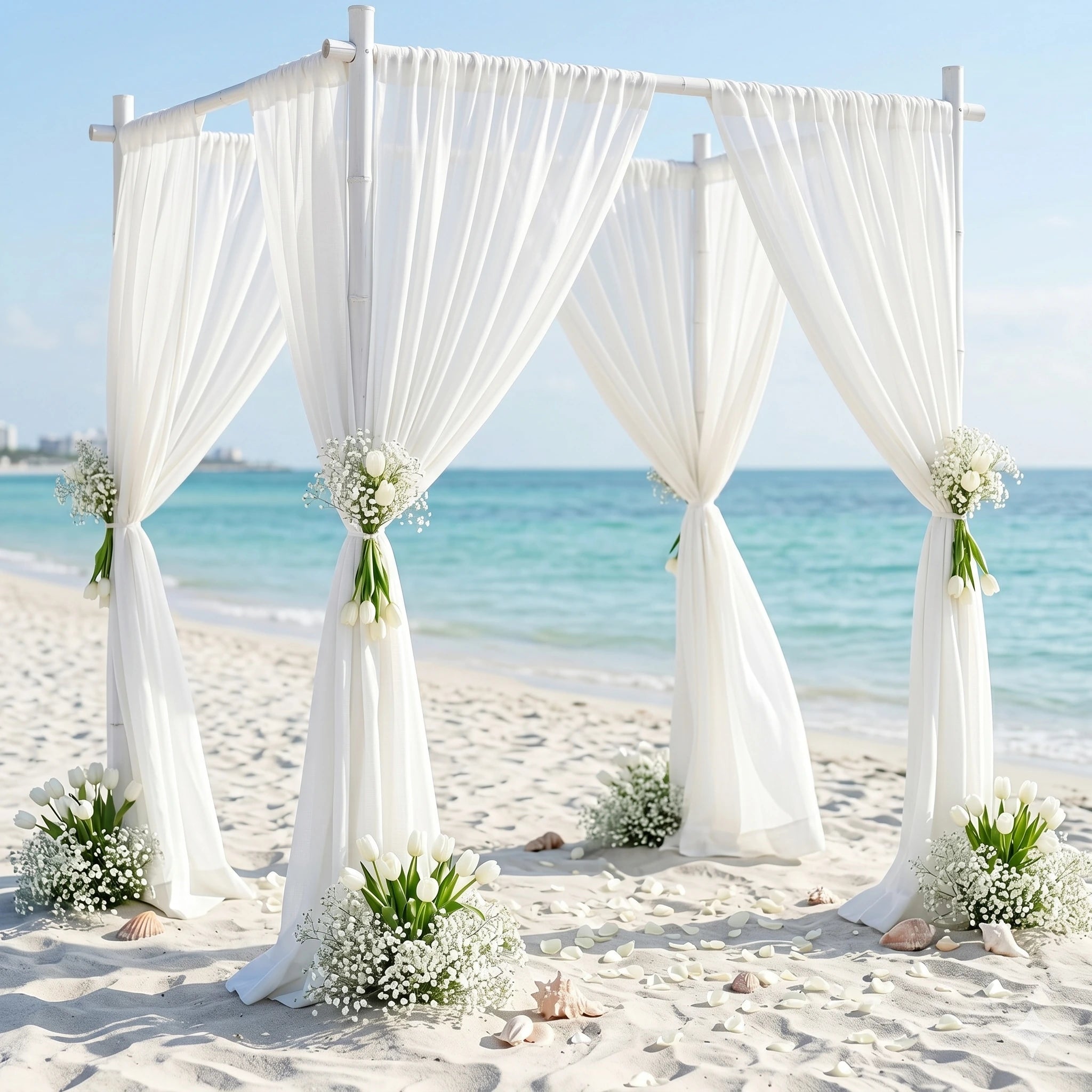 Wedding Premium Chiffon Sheer Drapes