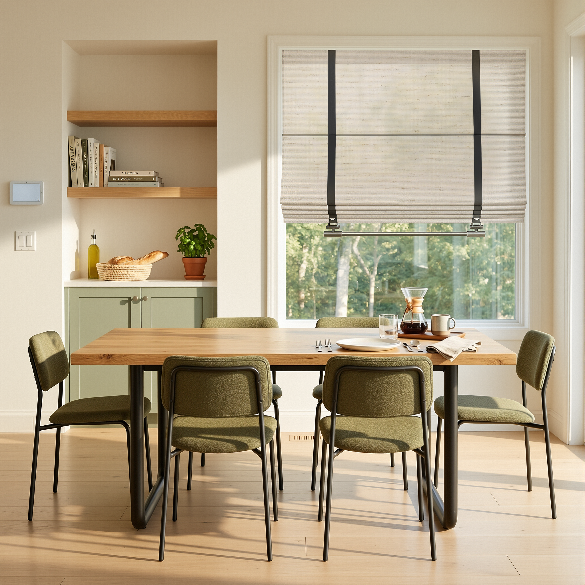 Seraphina Custom Linen Roman Shades