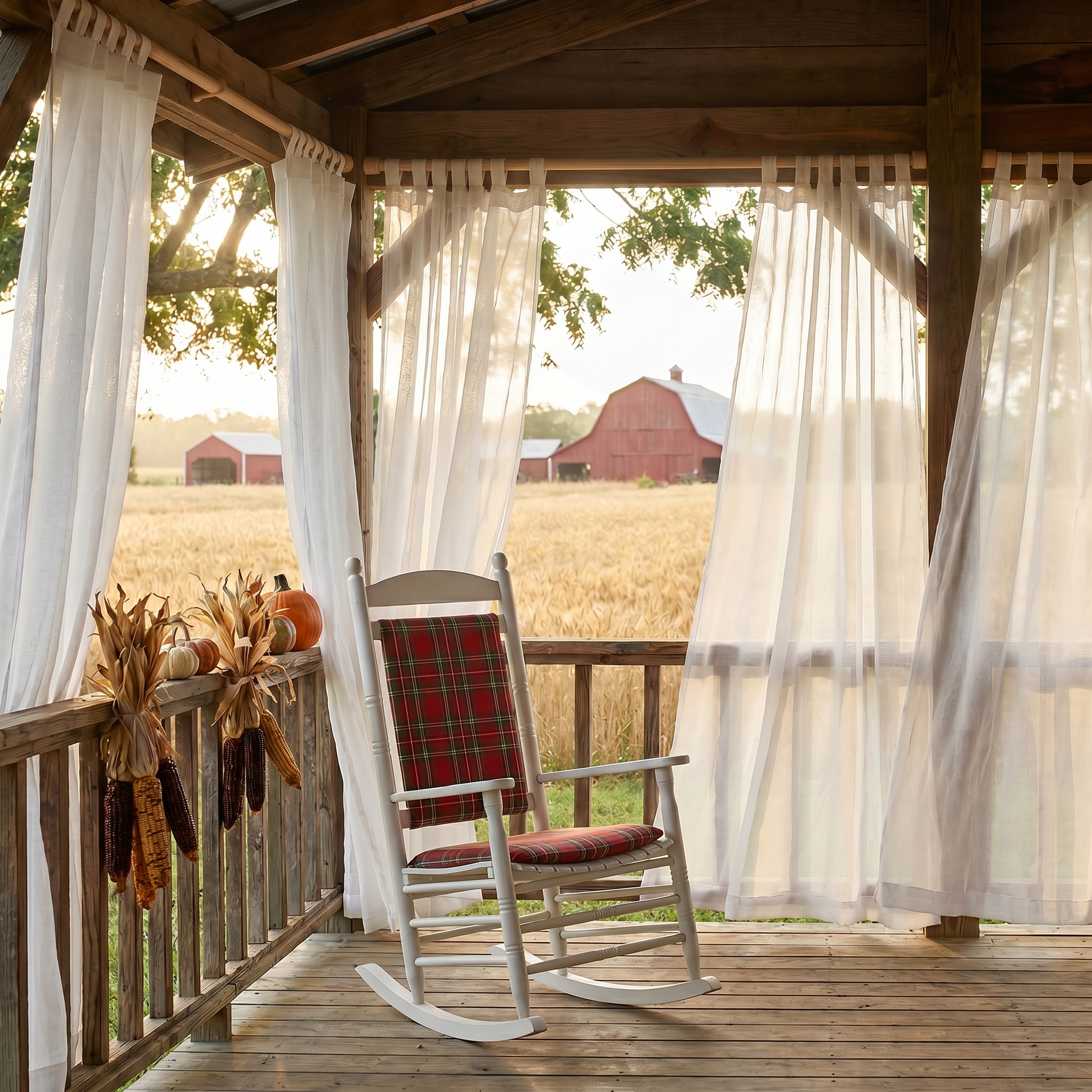Linen Texture Solid Outdoor Sheer Curtains