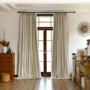 Black velvet blackout curtains by DWCN Official, featuring a luxurious, smooth fabric and elegant blackout design for bedroom or living room.