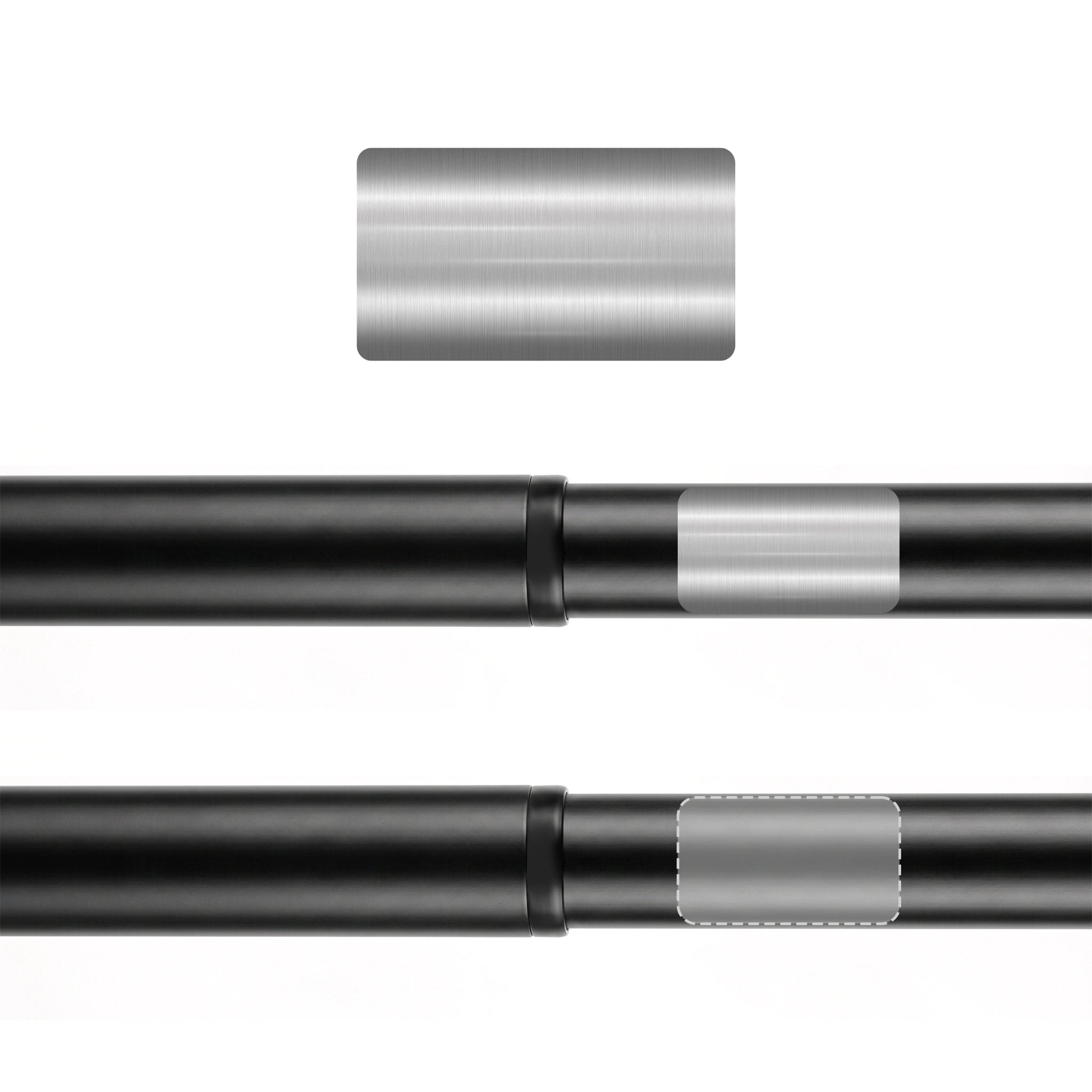 No-Drill Flexible Telescopic Curtain Rod