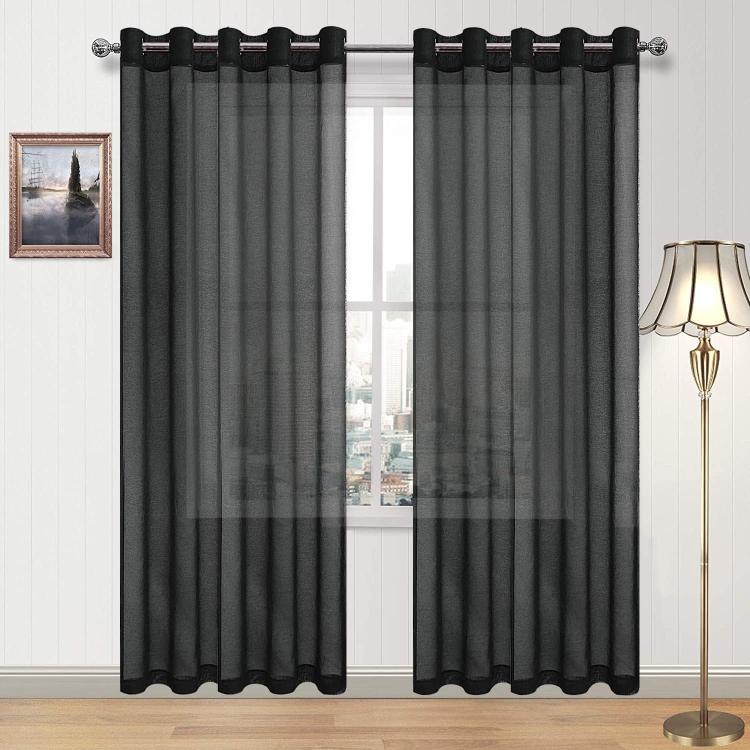 DWCN Faux Linen Sheer Curtains - DWCN Official