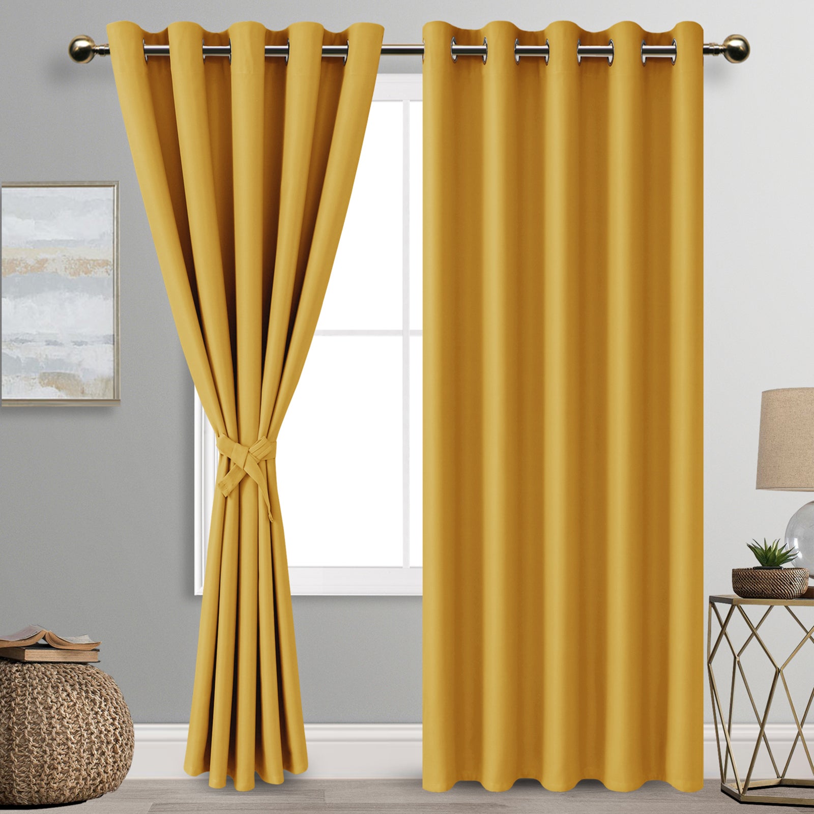 Custom Curtains: 100% Blackout Curtains, Set of 2 Panels