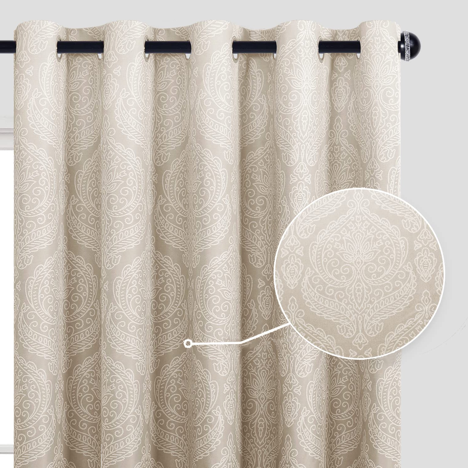 DWCN Ombre Blackout Curtains, Set of 2 Panels