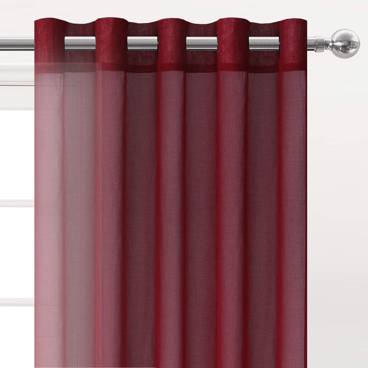 DWCN Faux Linen Sheer Curtains - DWCN Official