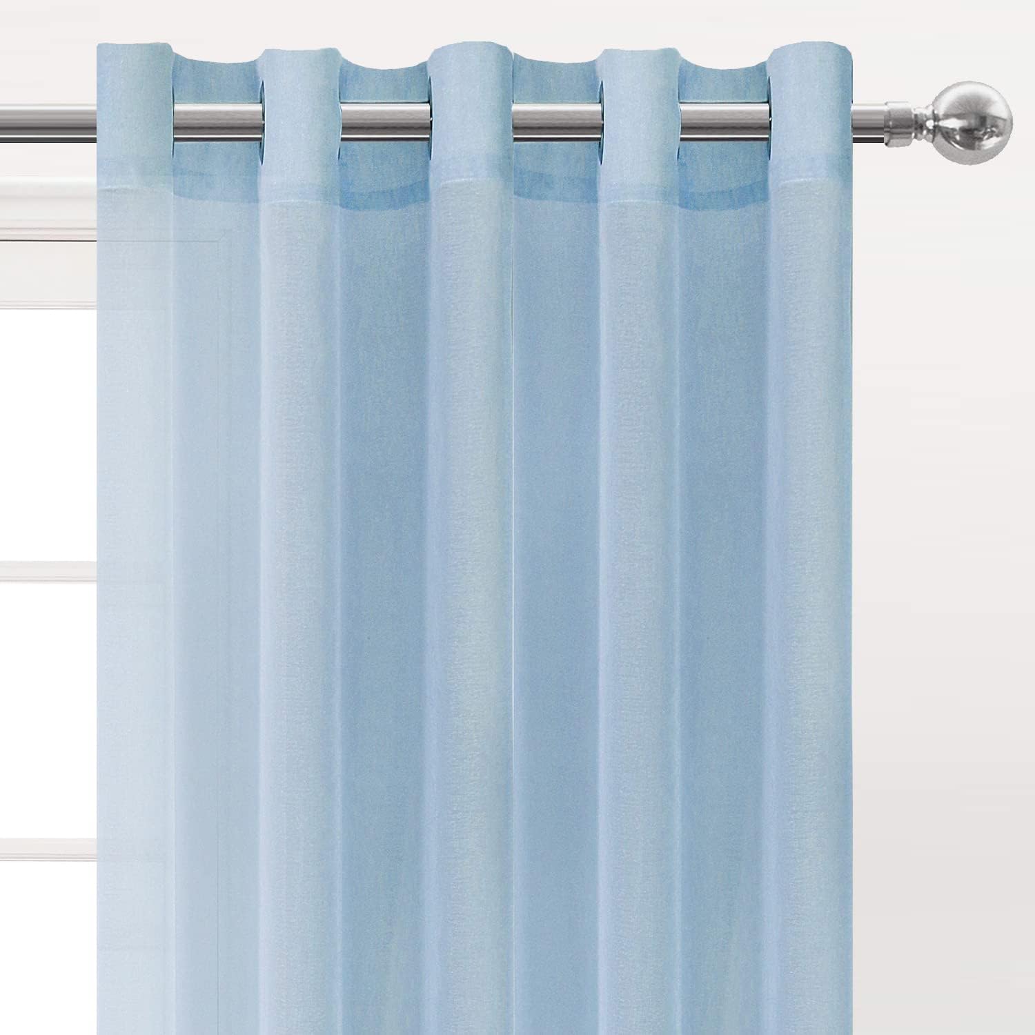 DWCN Faux Linen Sheer Curtains - DWCN Official