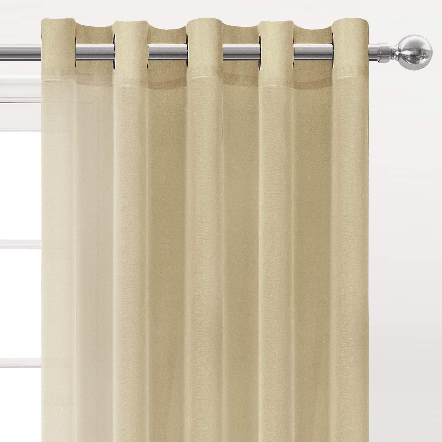DWCN Faux Linen Sheer Curtains - DWCN Official