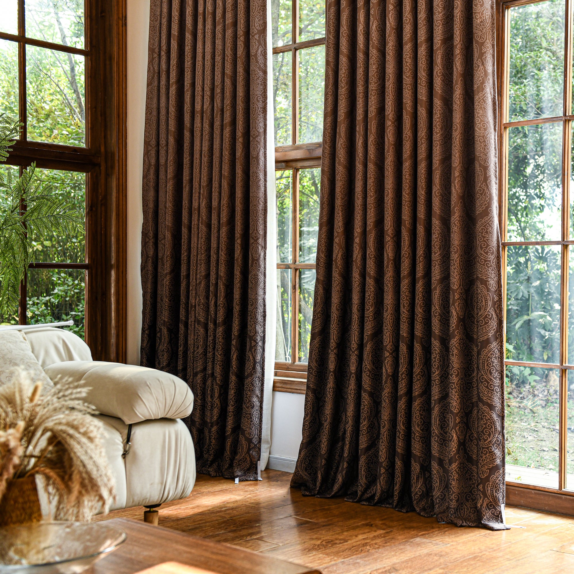 Custom Luxury Silk-Fiber Ombre Blackout Curtains