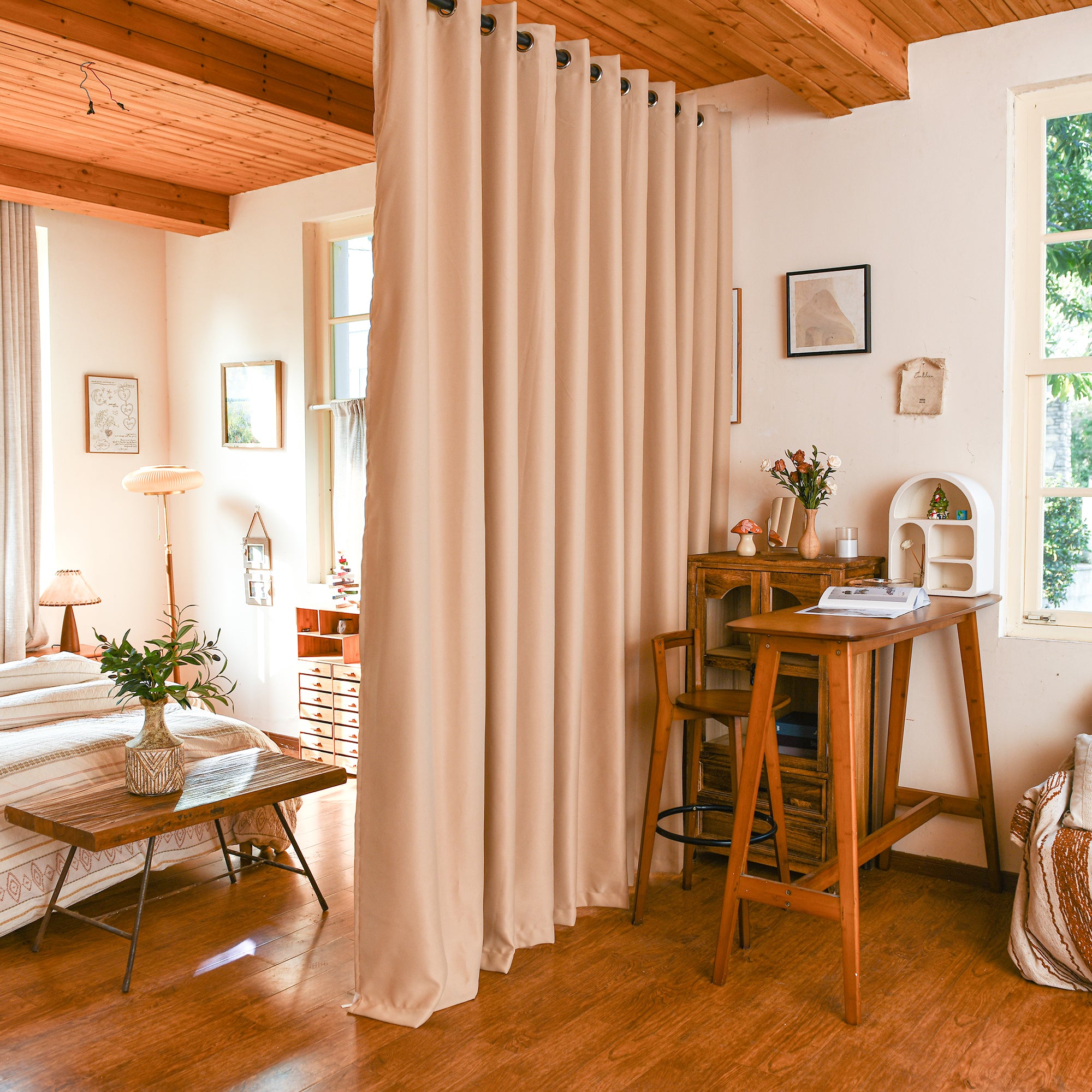 Custom Curtains: 1 Panel Wide Width Blackout Curtain, Room Divider Curtains