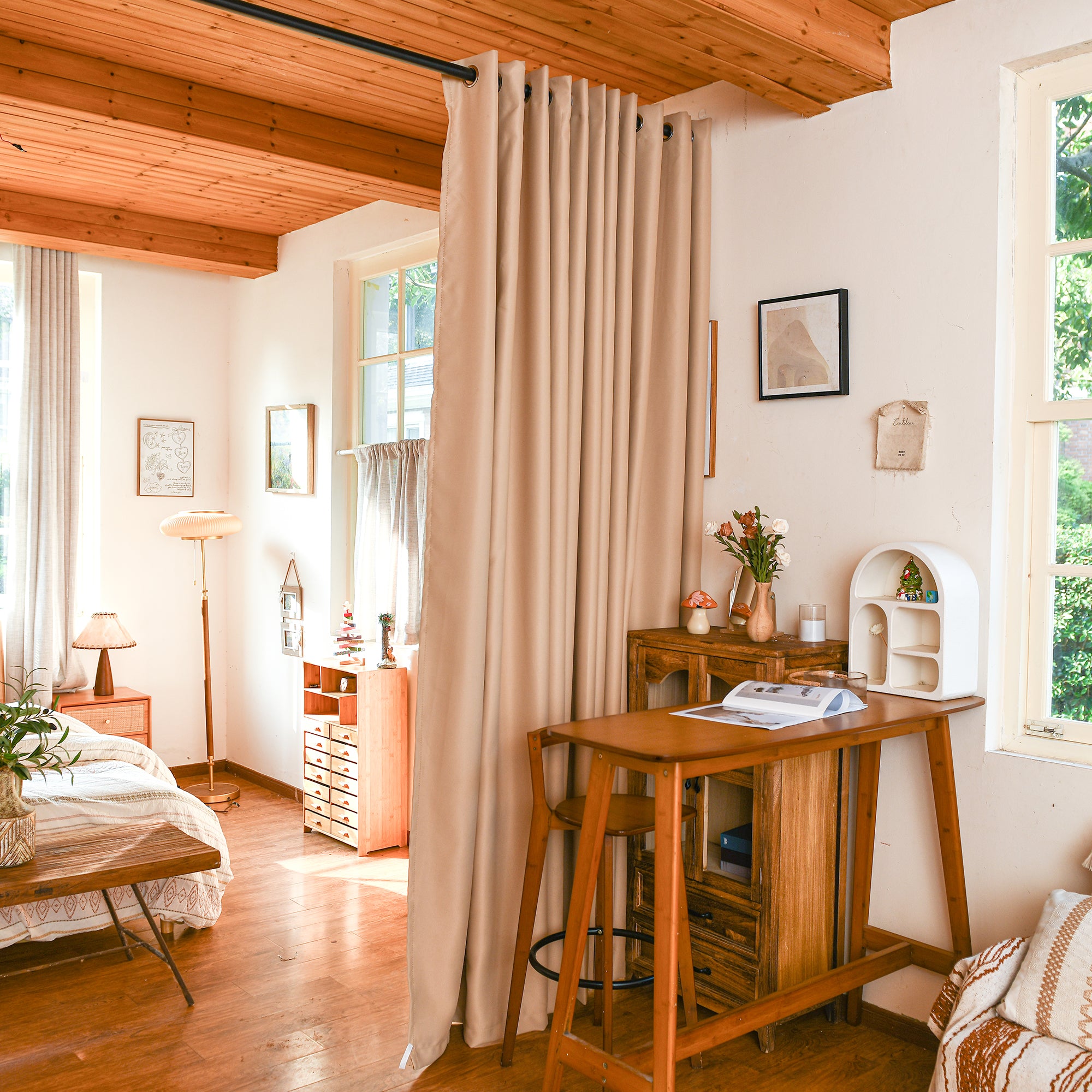 Custom Curtains: 1 Panel Wide Width Blackout Curtain, Room Divider Curtains