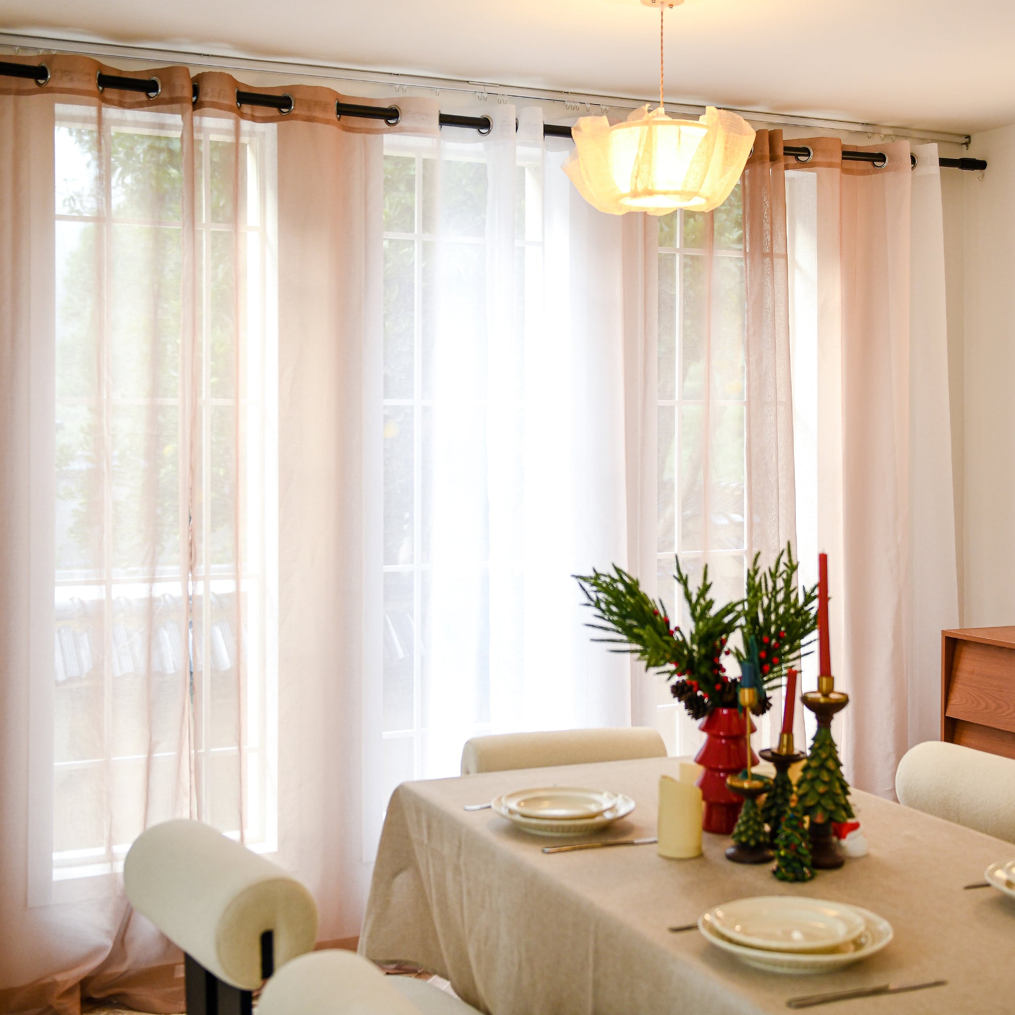 Custom Curtains: Ombre Sheer Curtains, Set of 2 Panels