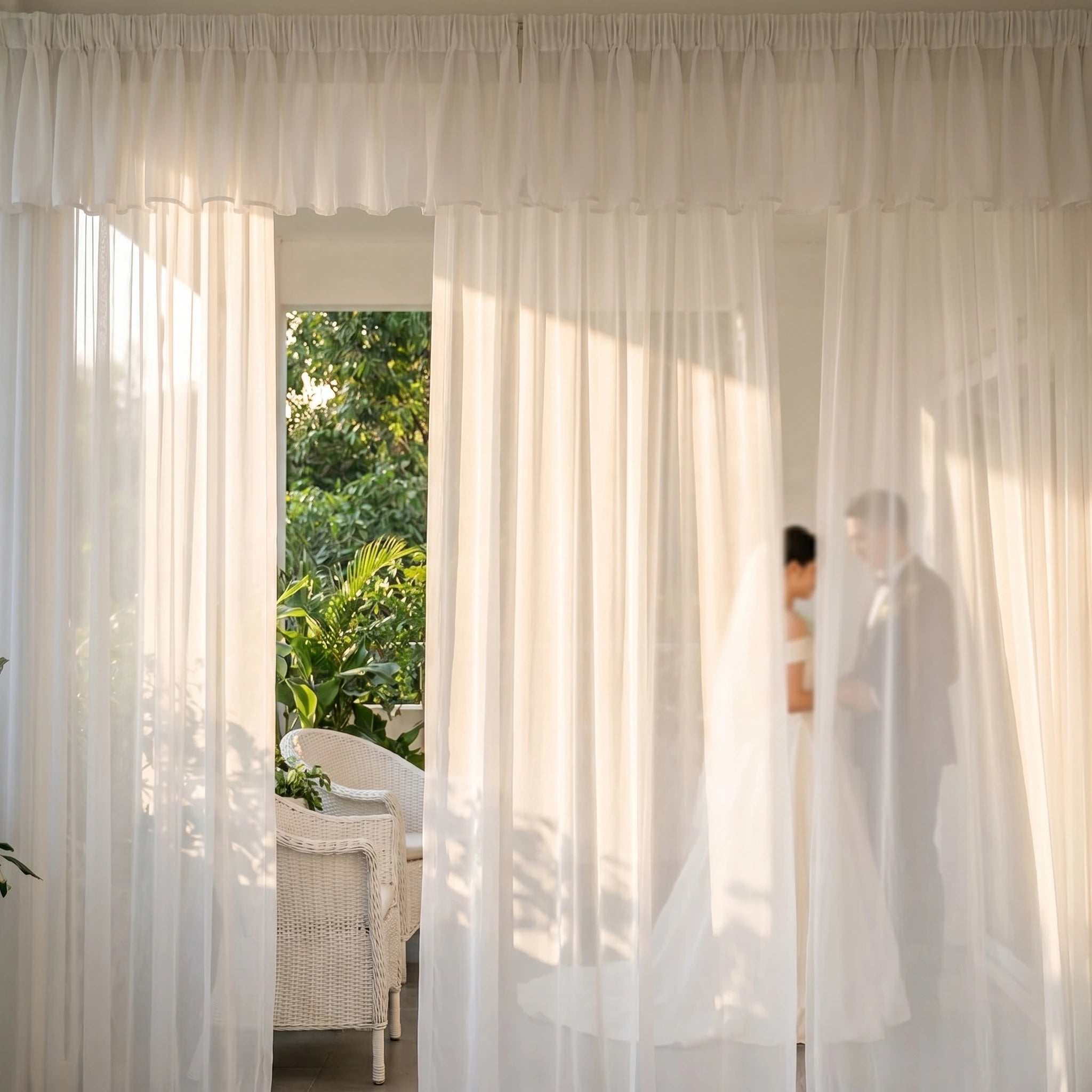 Wedding Premium Chiffon Sheer Drapes