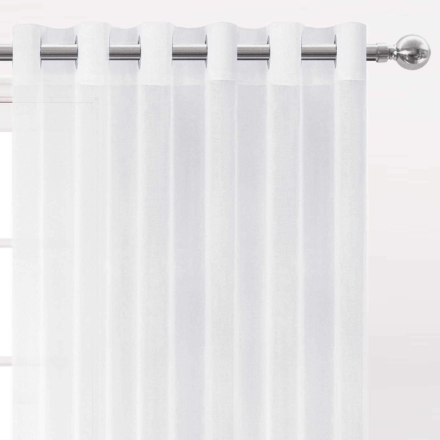 DWCN Faux Linen Sheer Curtains - DWCN Official