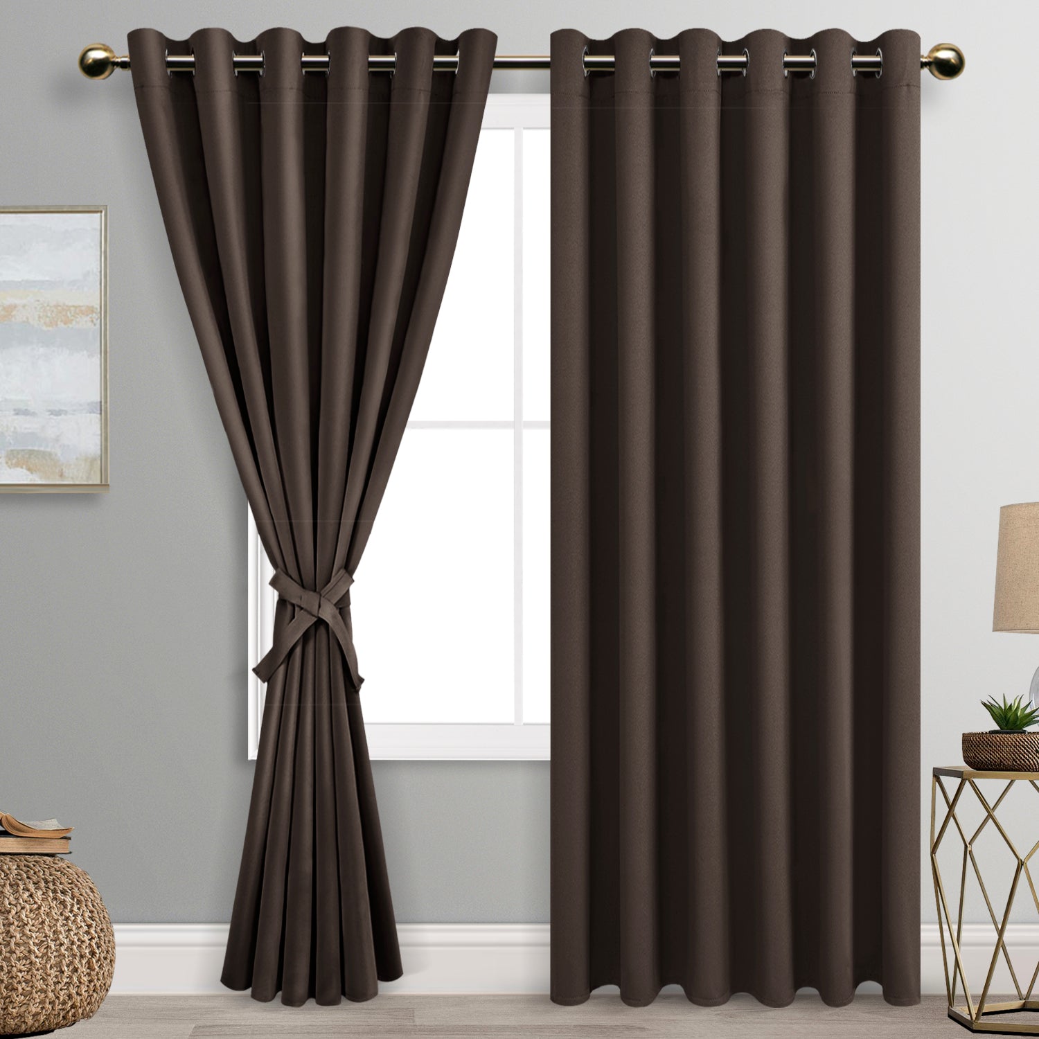 Custom Curtains: 100% Blackout Curtains, Set of 2 Panels