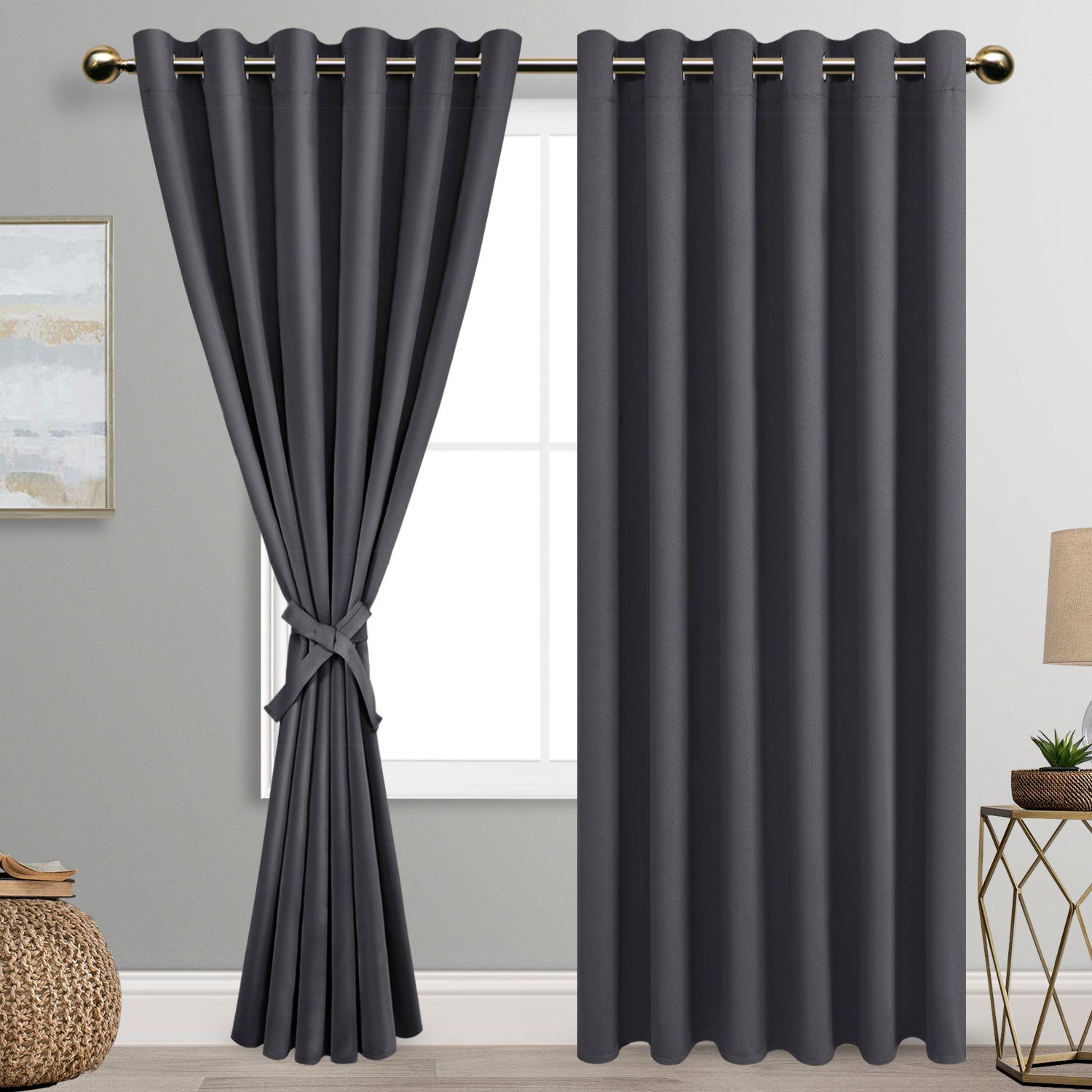 Custom Curtains: 100% Blackout Curtains, Set of 2 Panels