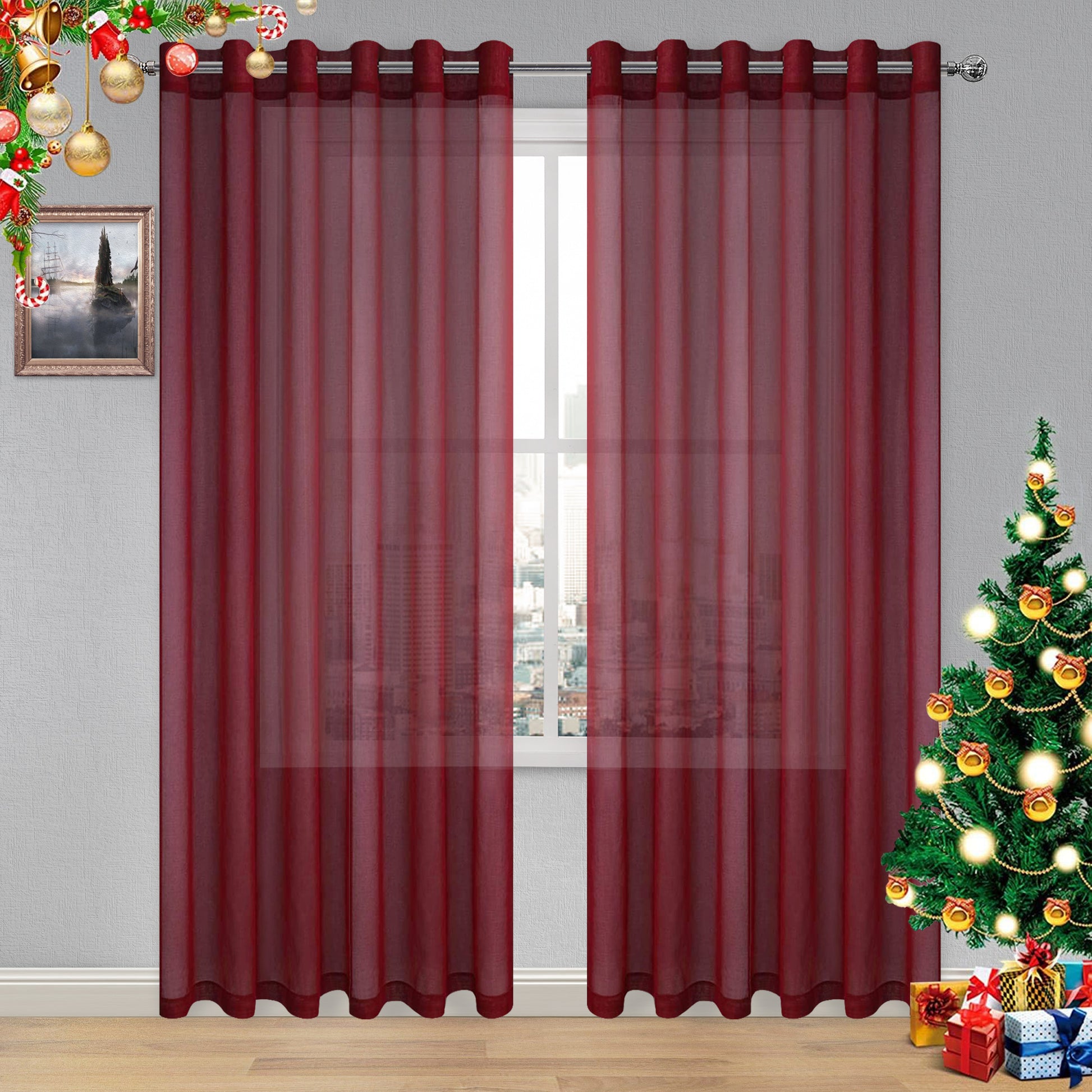 DWCN Faux Linen Sheer Curtains - DWCN Official