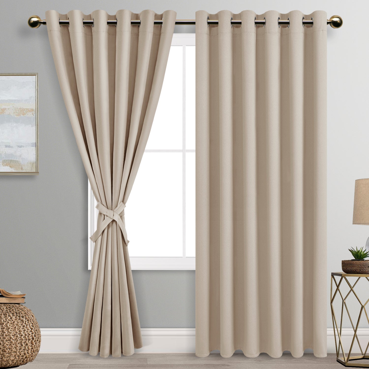 Custom Curtains: 100% Blackout Curtains, Set of 2 Panels