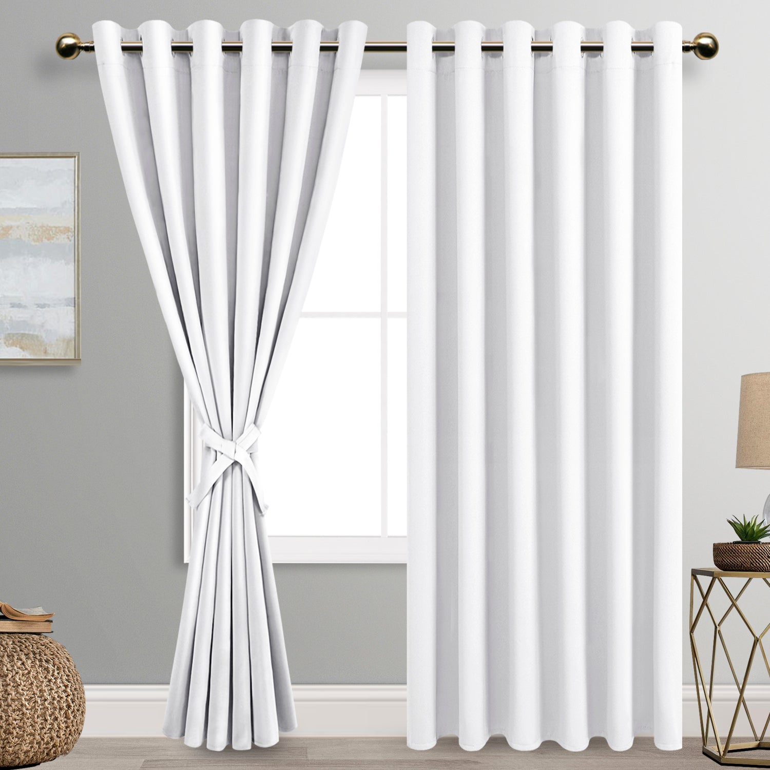 Custom Curtains: 100% Blackout Curtains, Set of 2 Panels