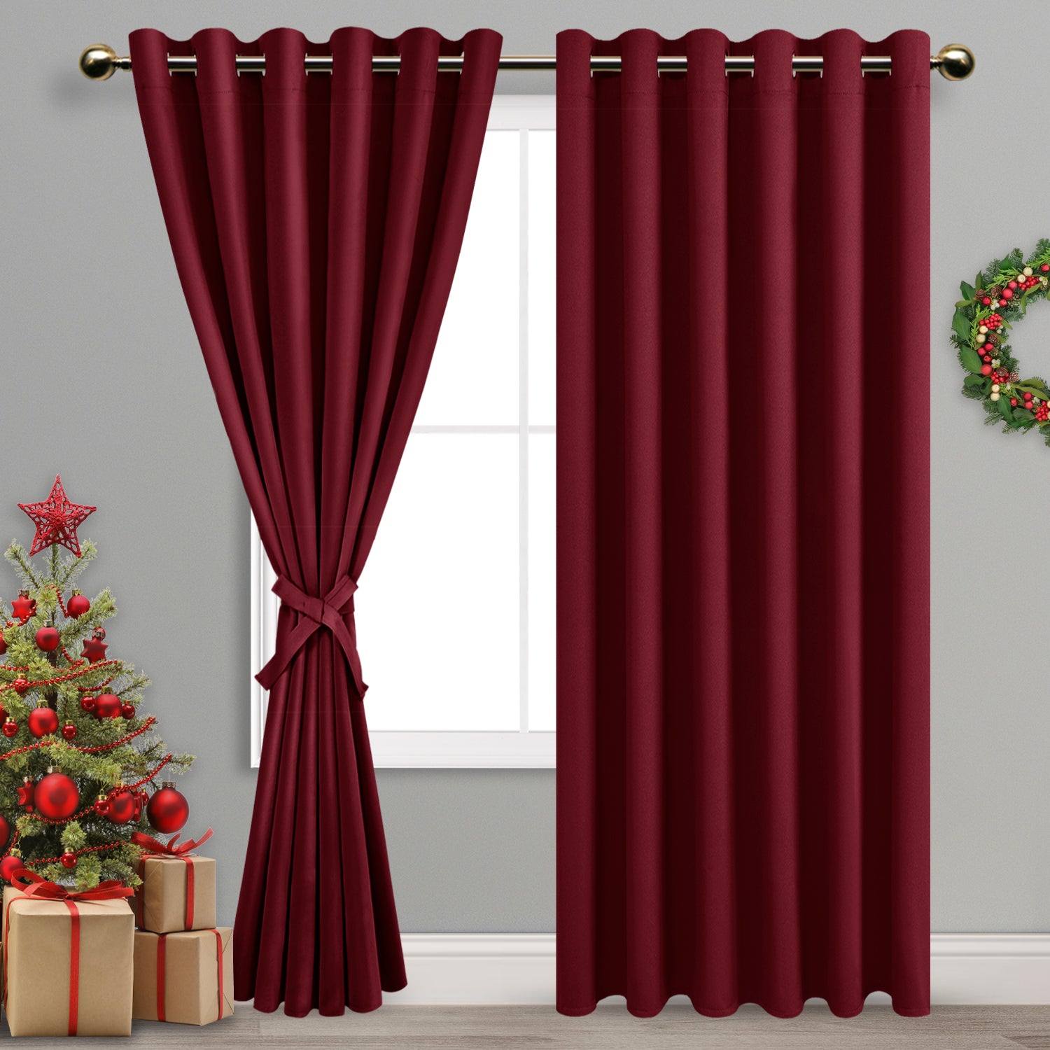 Custom Curtains: 100% Blackout Curtains, Set of 2 Panels