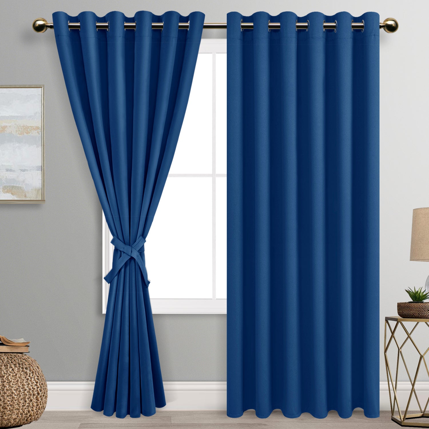 Custom Curtains: 100% Blackout Curtains, Set of 2 Panels